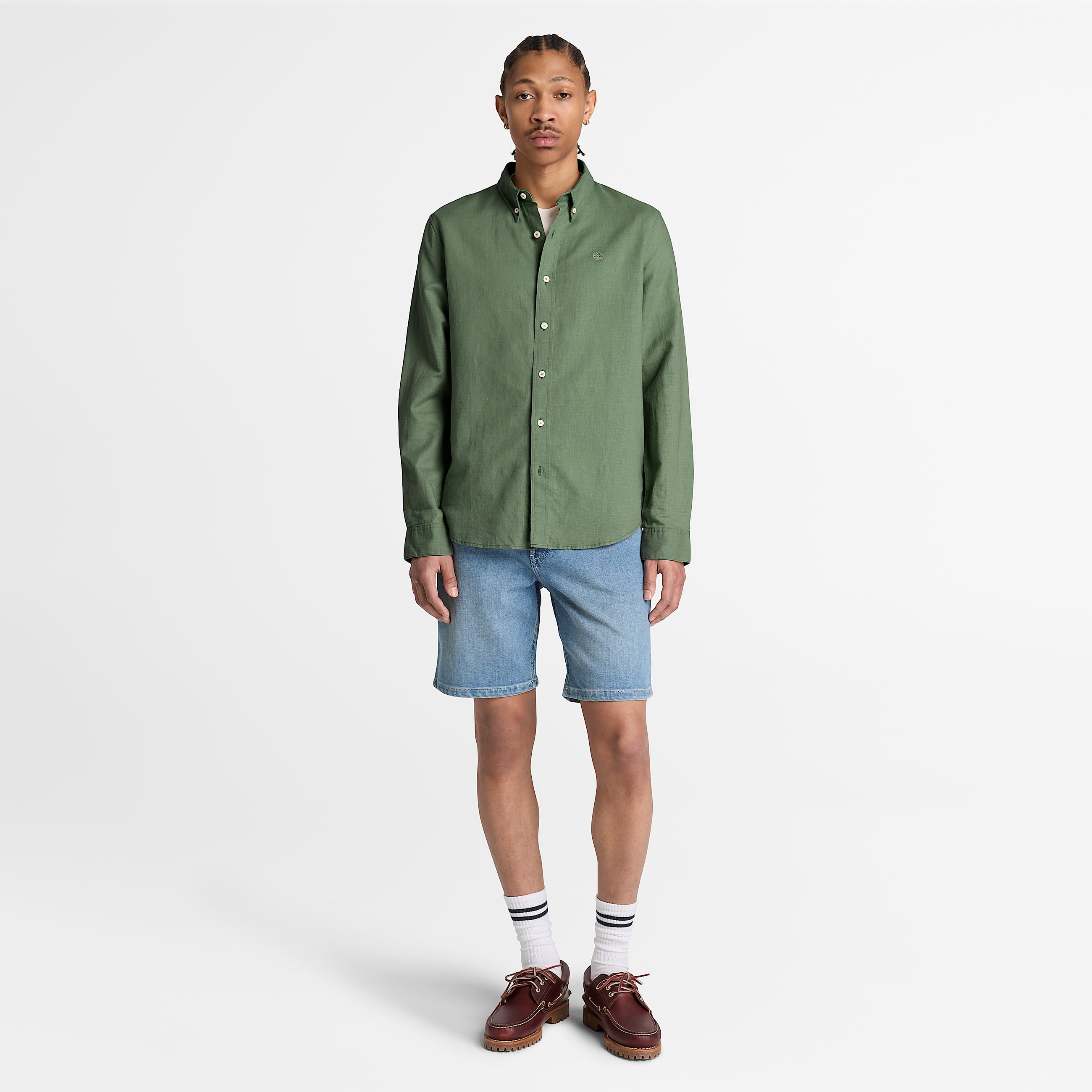 Lovell Lake ButtondownLangarmhemd fr Herren in Grn TBL Grn ALT2
