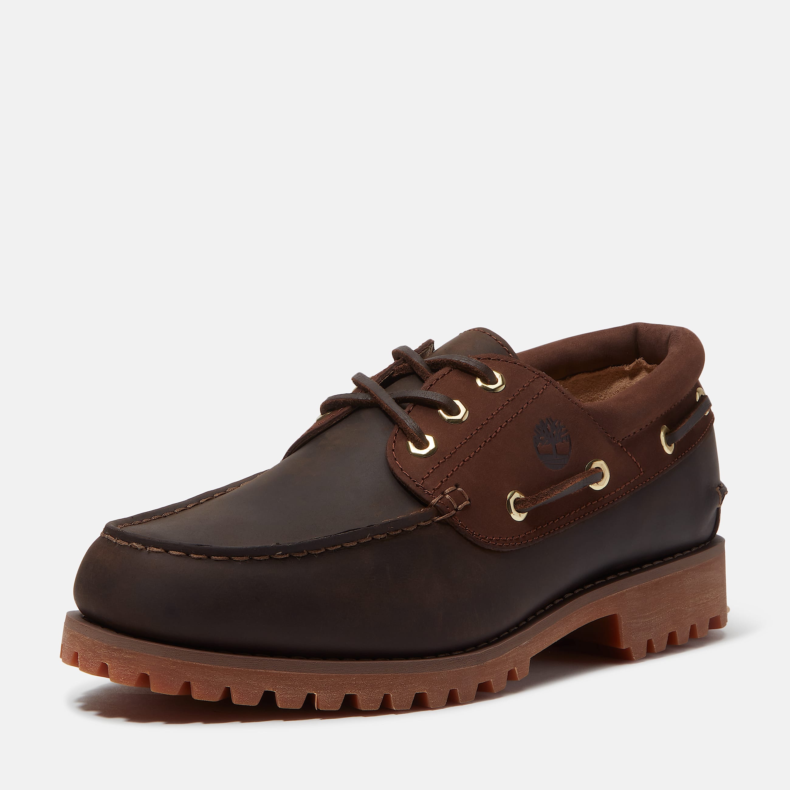 Timberland® Authentic 3-Eye Boat Shoe for Men in Dark Brown