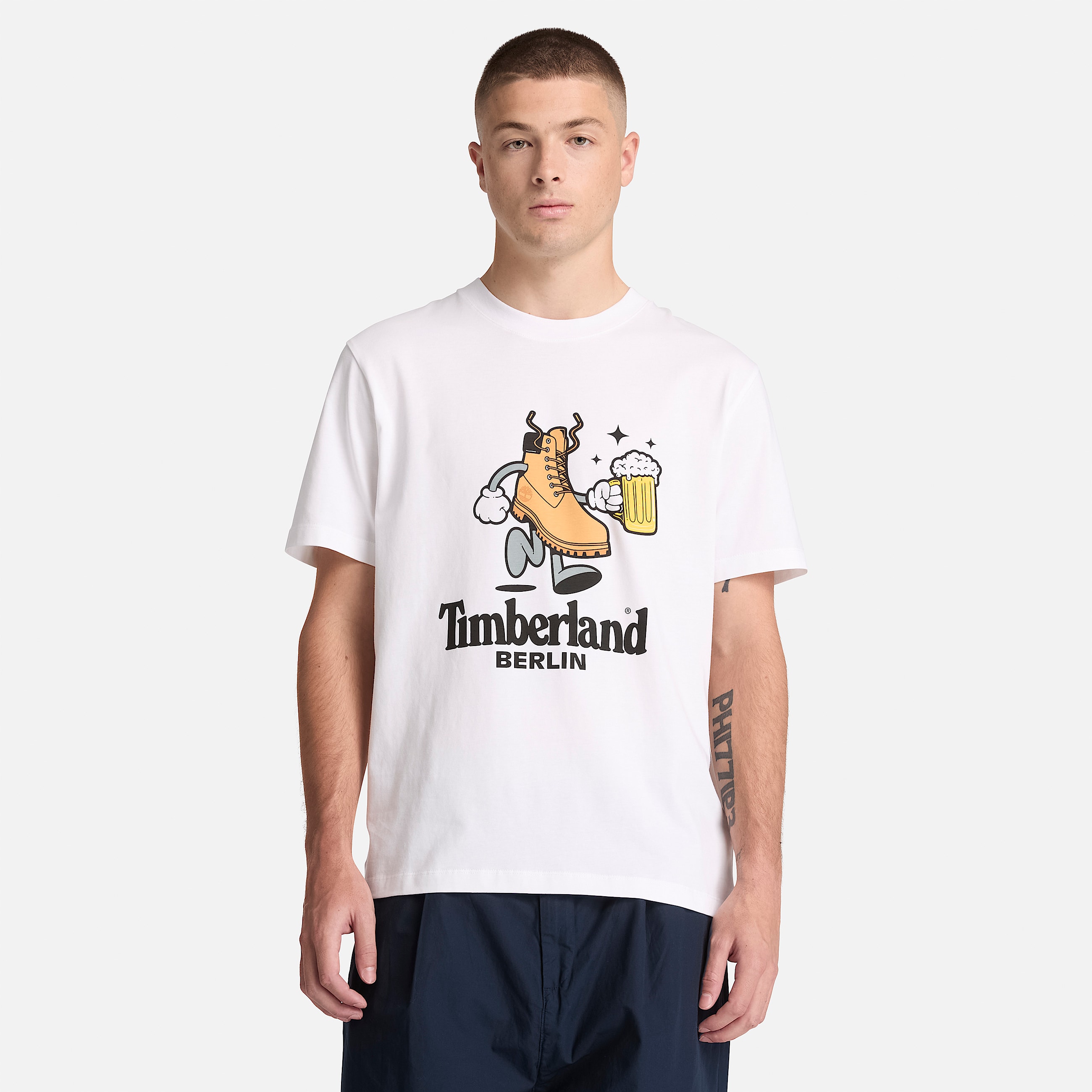 Uniseks Berlin Tshirt met korte mouwen in wit TBL wit ALT1