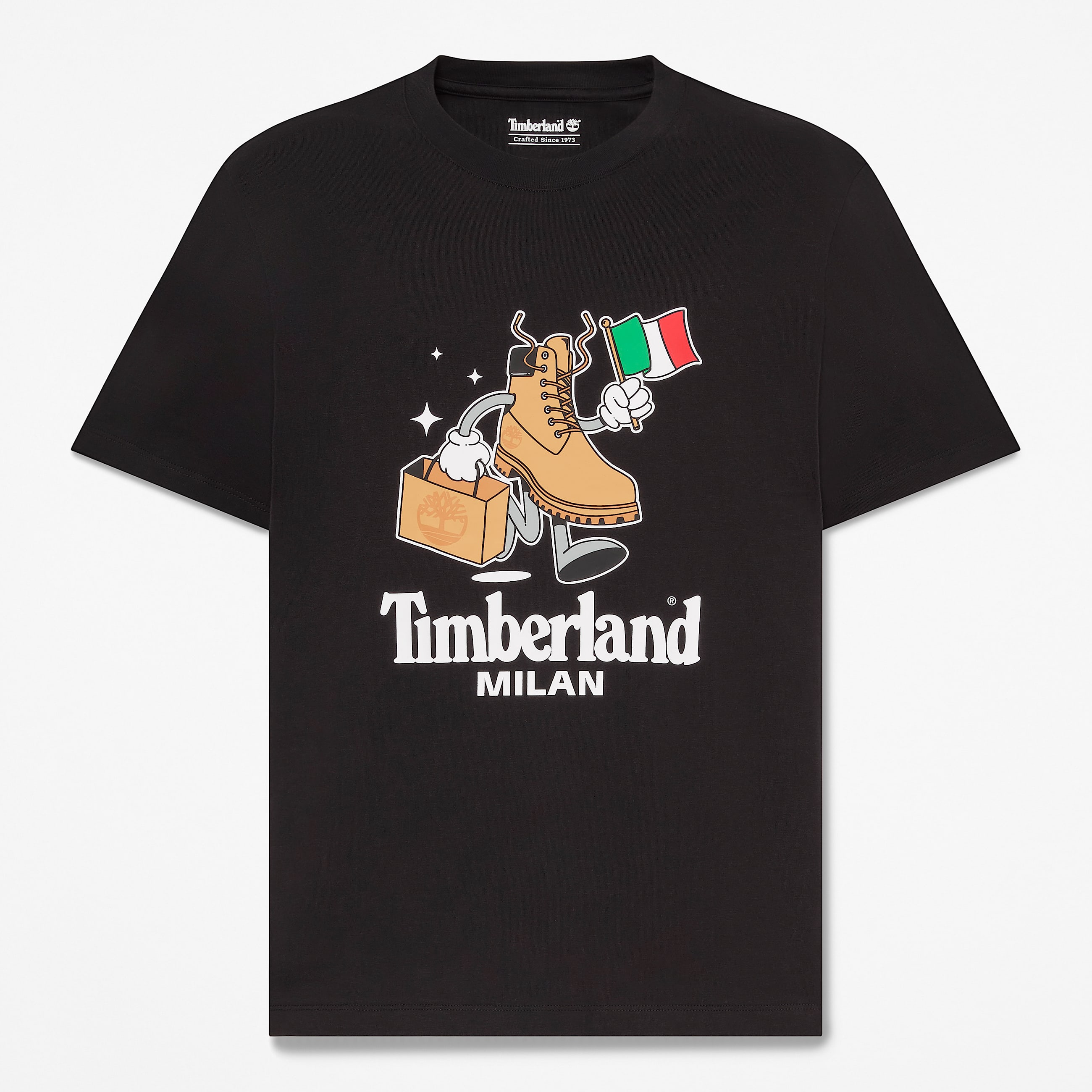 Uniseks Milan Tshirt met korte mouwen in zwart TBL zwart HERO