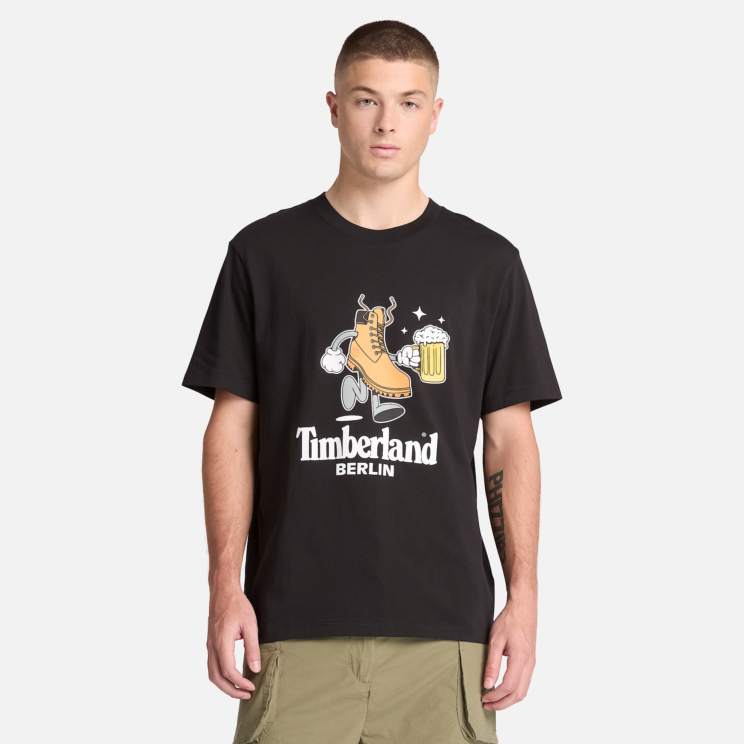 Uniseks Berlin Tshirt met korte mouwen in zwart TBL zwart ALT1