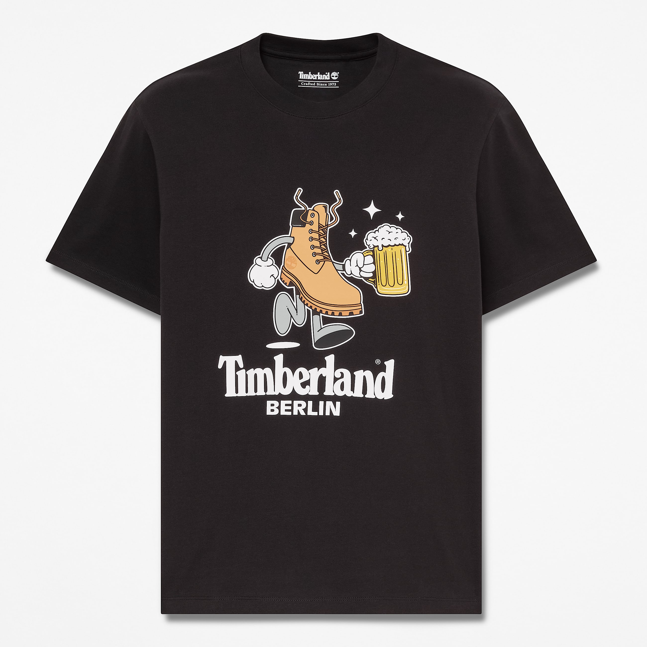 Uniseks Berlin Tshirt met korte mouwen in zwart TBL zwart HERO