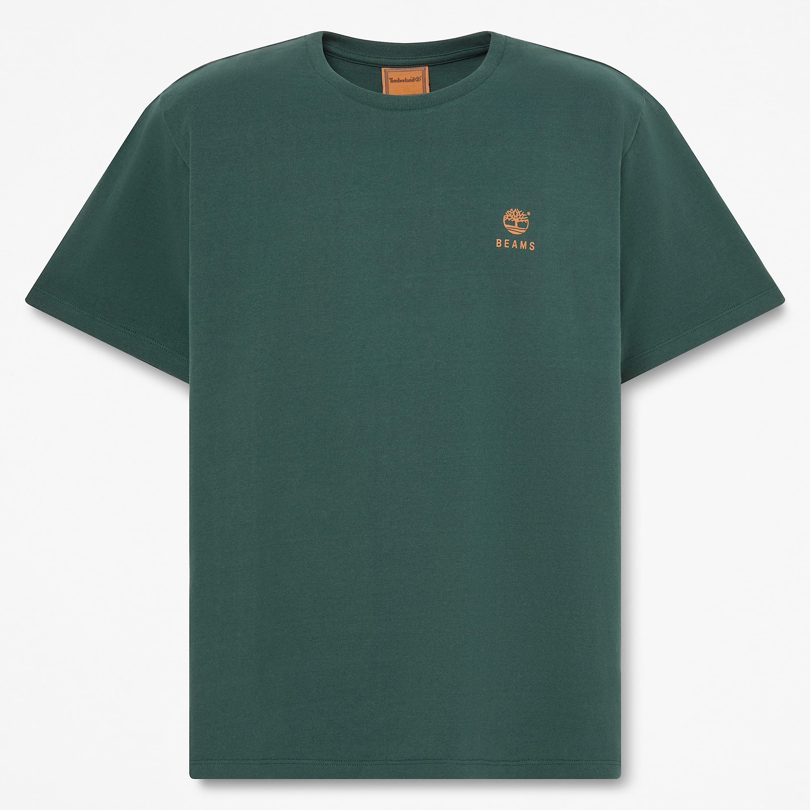 All Gender Timberland x BEAMS Cotton Print TShirt in Dark Green TBL Green HERO