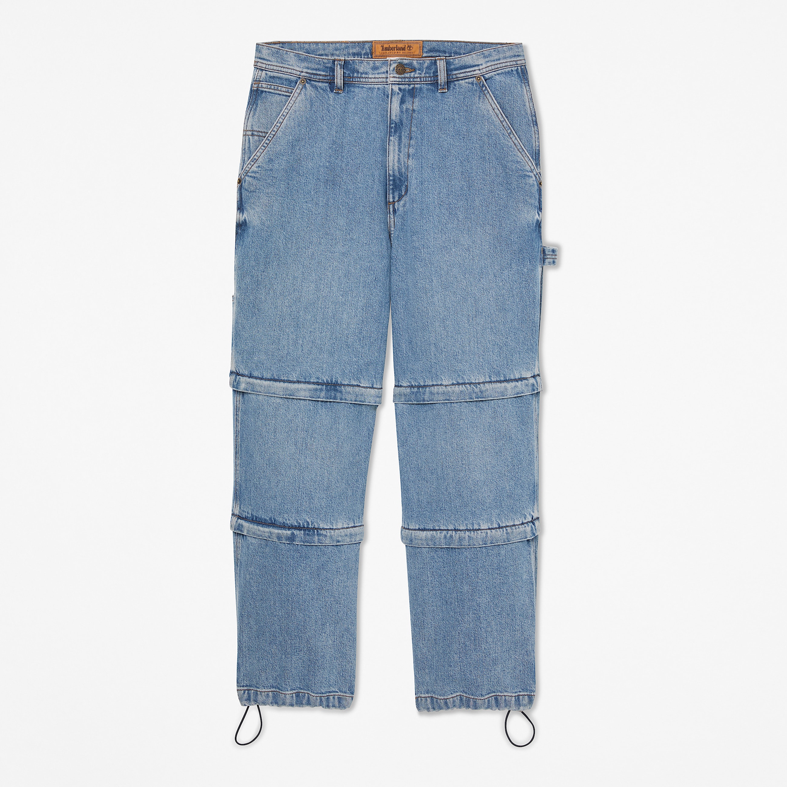 All Gender Timberland x BEAMS Denim Carpenter ZipOff Trouser in Light Blue TBL Blue HERO