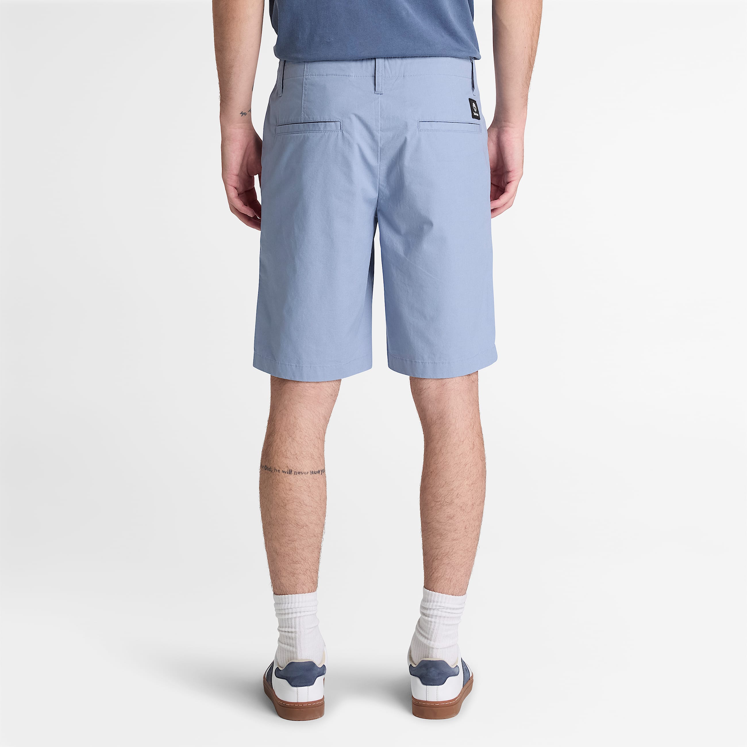 Pantalones cortos chinos elsticos de popelina Topsfield para hombre en azul TBL azul ALT8