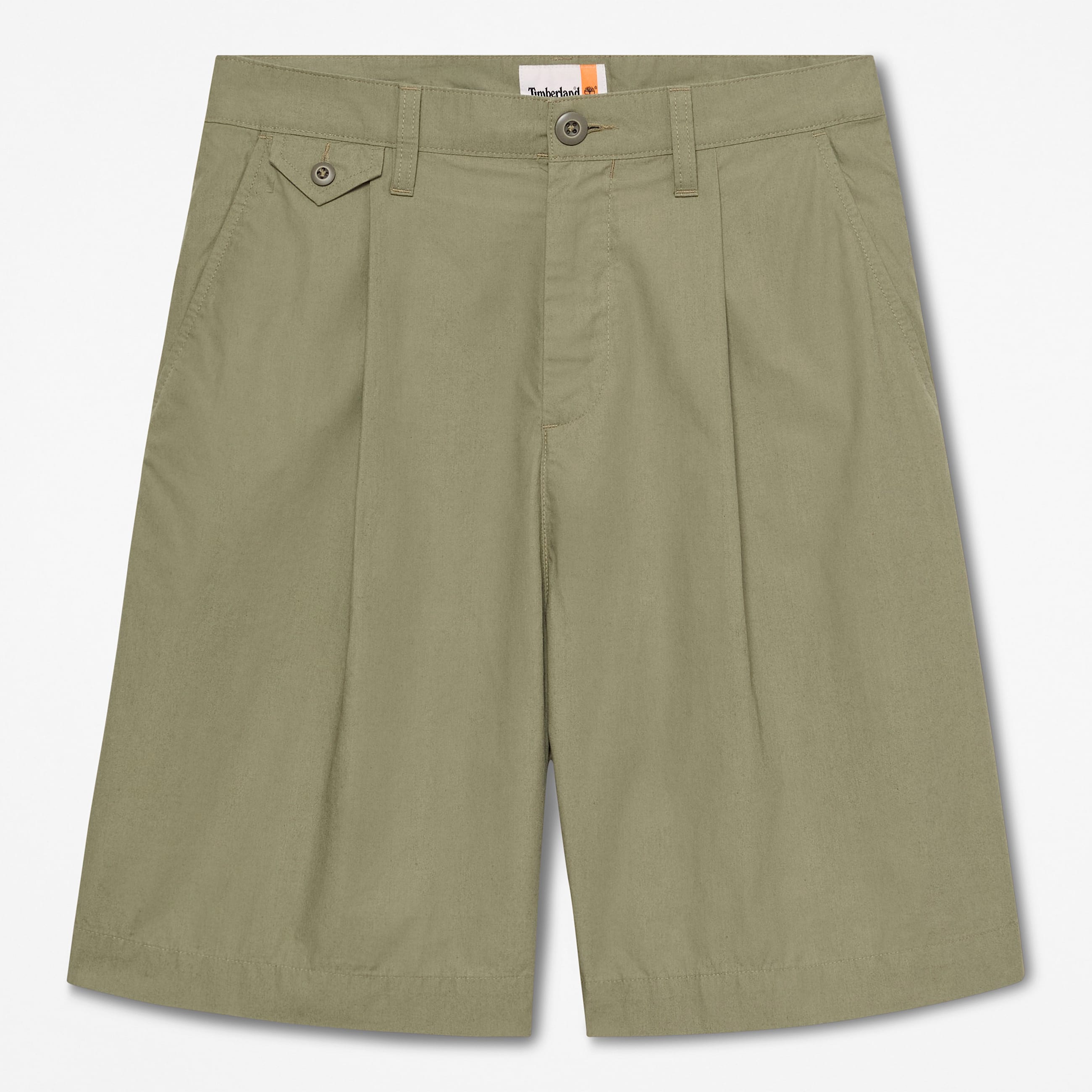 Claremont Poplin Pleated Chino Short for Men in Brown TBL Brun HERO