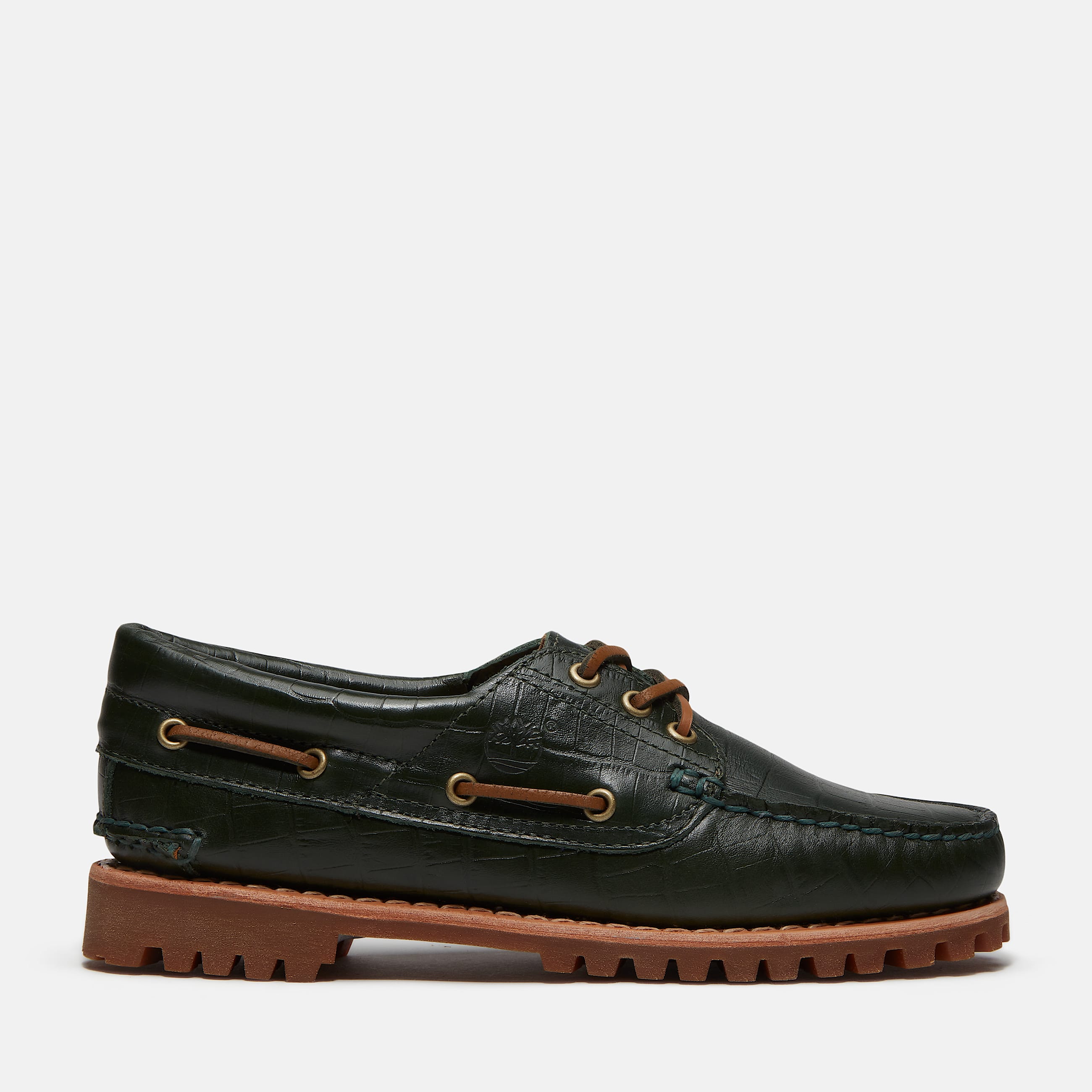 Timberland Authentic 3Eye Boat Shoe for Women in Dark Green TBL Green HERO