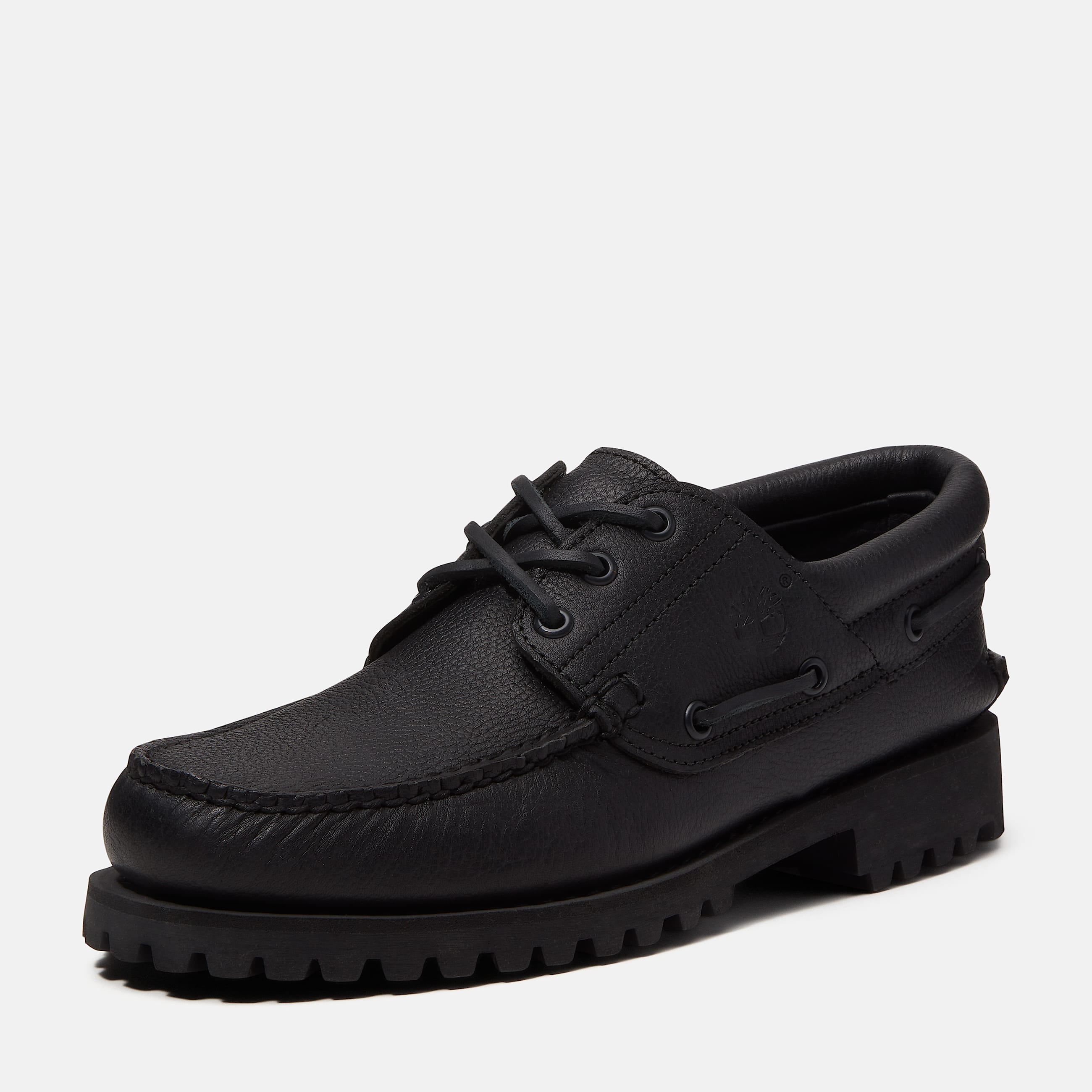 Chaussure bateau cousue main  3 illets Authentic Timberland pour homme en noir TBL noir ALT9