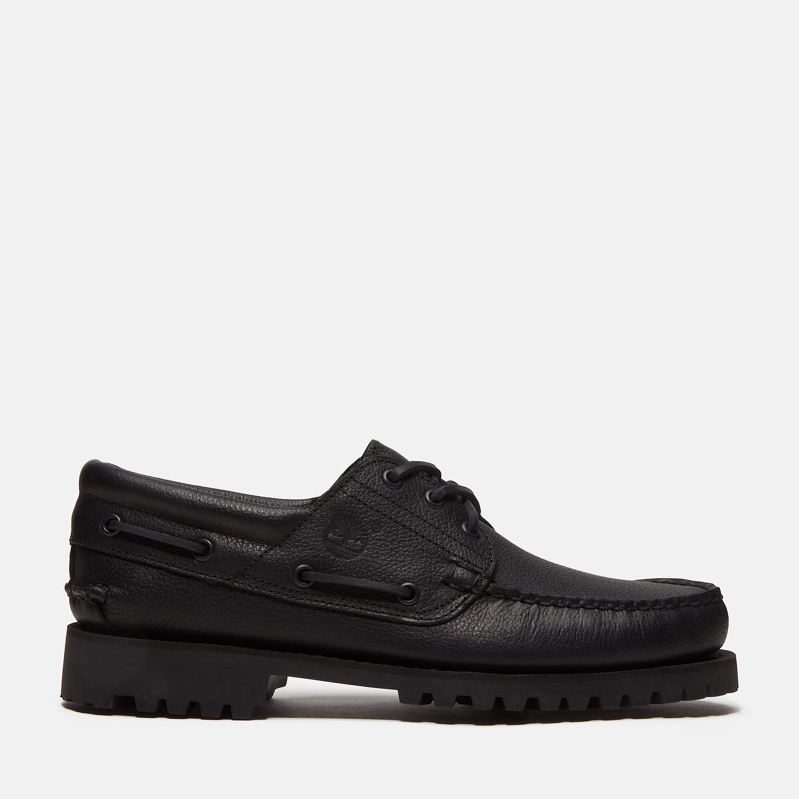 Chaussure bateau cousue main  3 illets Authentic Timberland pour homme en noir TBL noir HERO