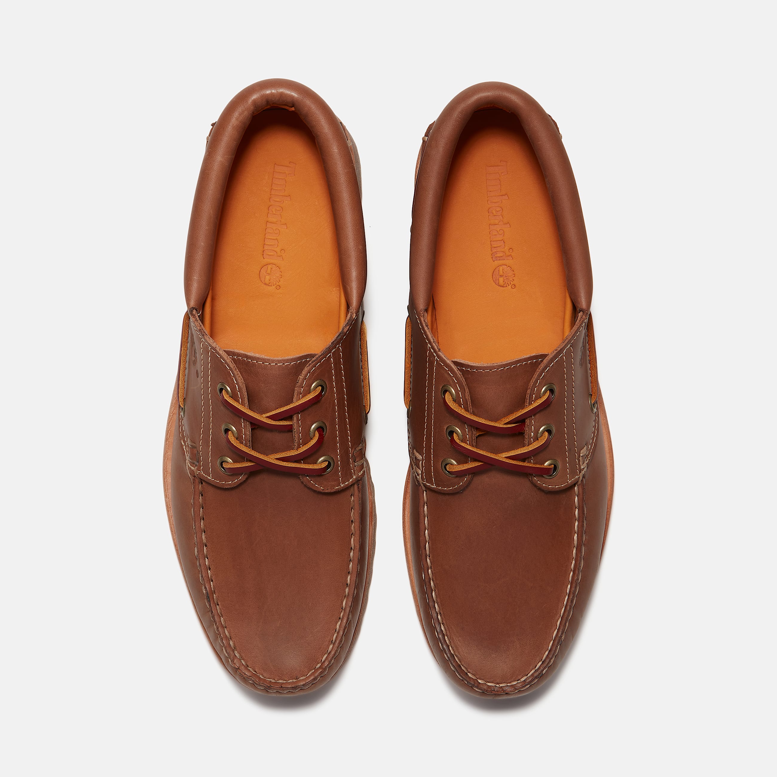 Timberland Authentic 3Eye Lug Handsewn Boat Shoe for Men in Brown TBL Brown ALT2