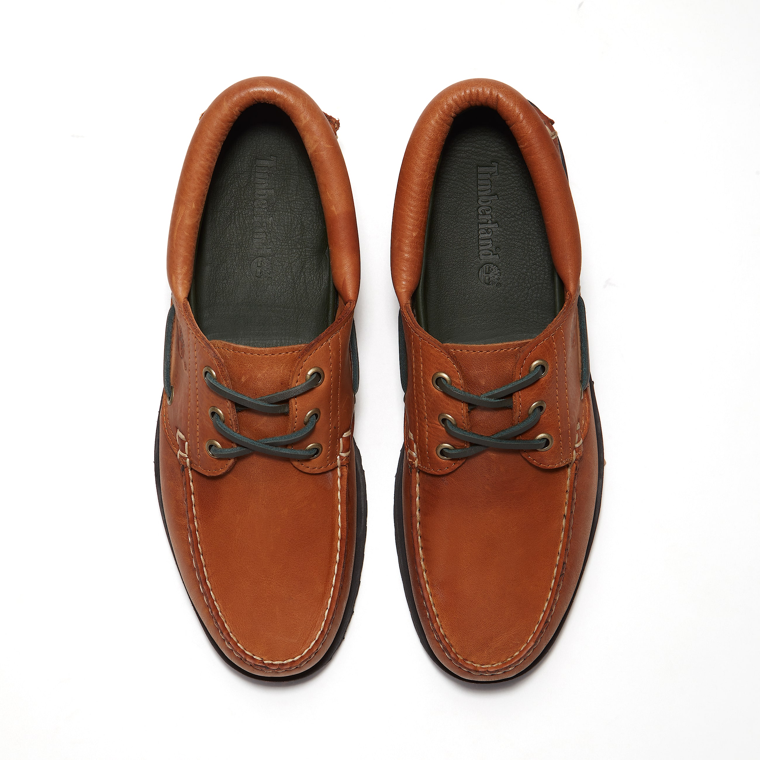 Chaussure bateau cousue main  3 illets Authentic Timberland pour homme en marron TBL marron ALT2