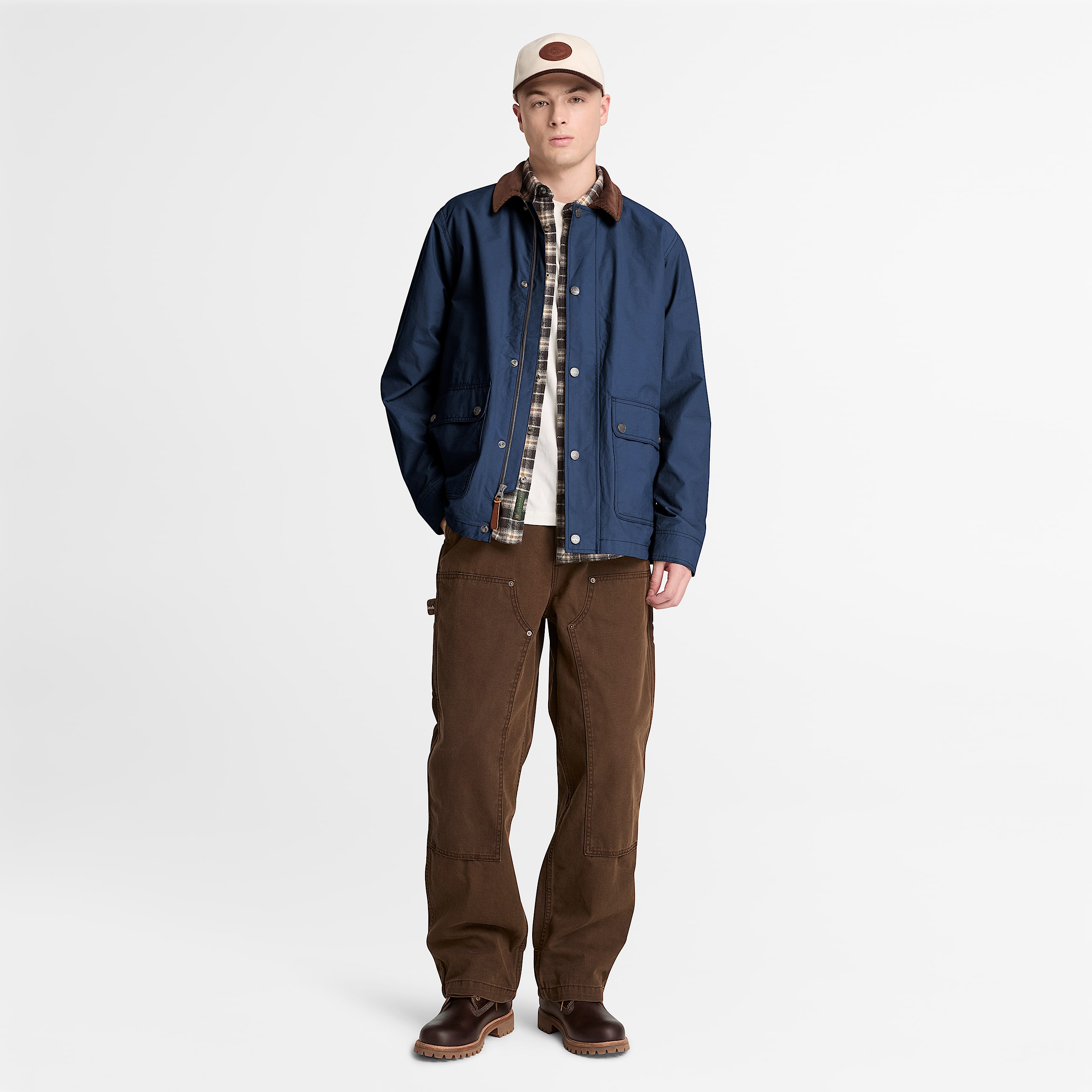 Wenham Water Repellent Field Coat for Men in Dark Blue TBL Blue ALT2