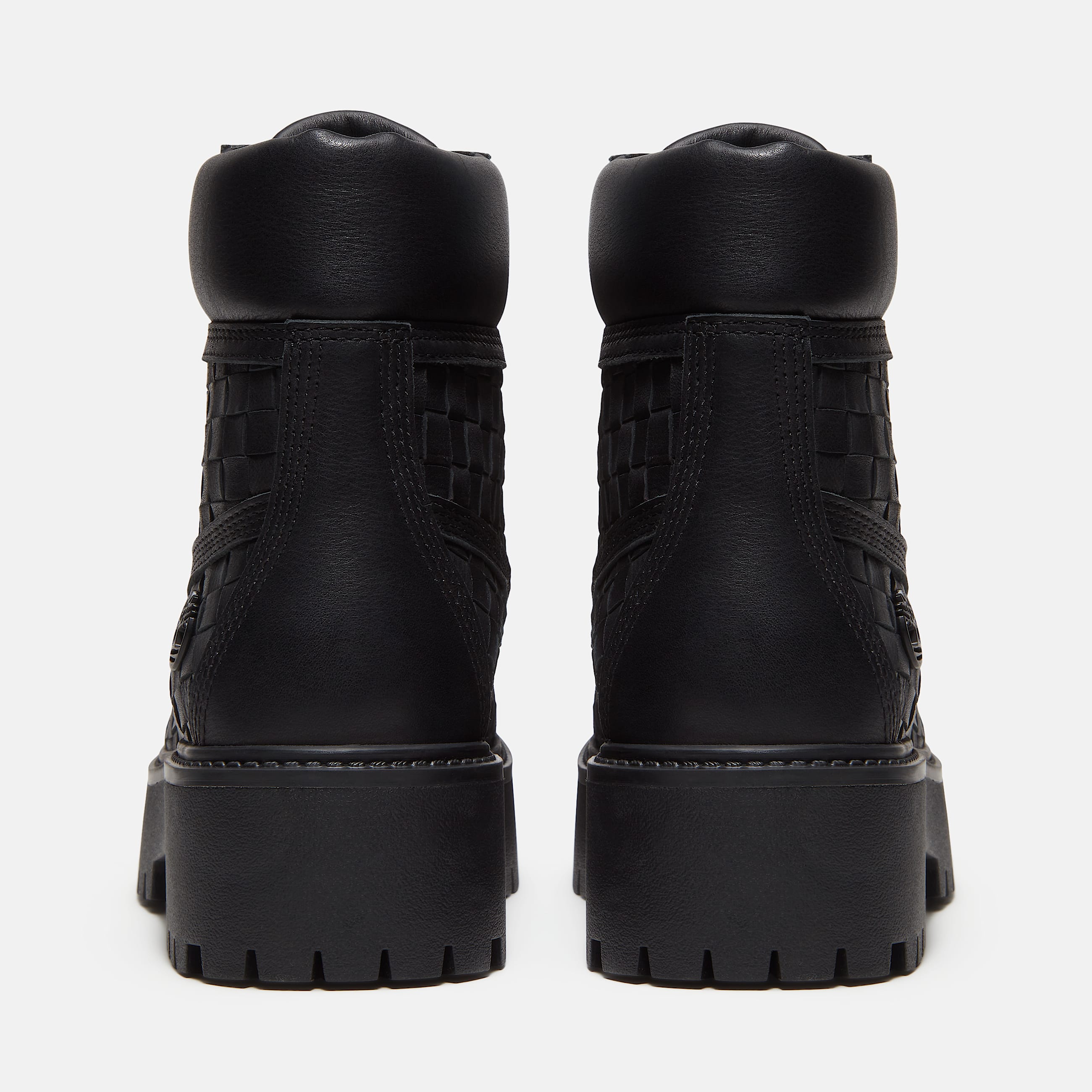 Stone Street Platform 6Inch Woven Boot for Women in Black TBL Black ALT5