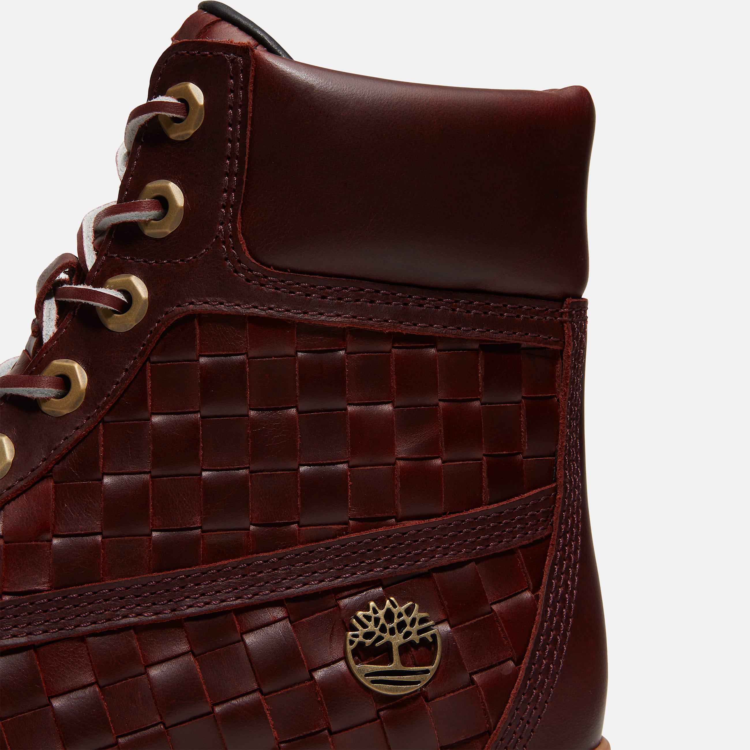 Stone Street Platform 6Inch Woven Boot for Women in Burgundy TBL Burgundy ALT7