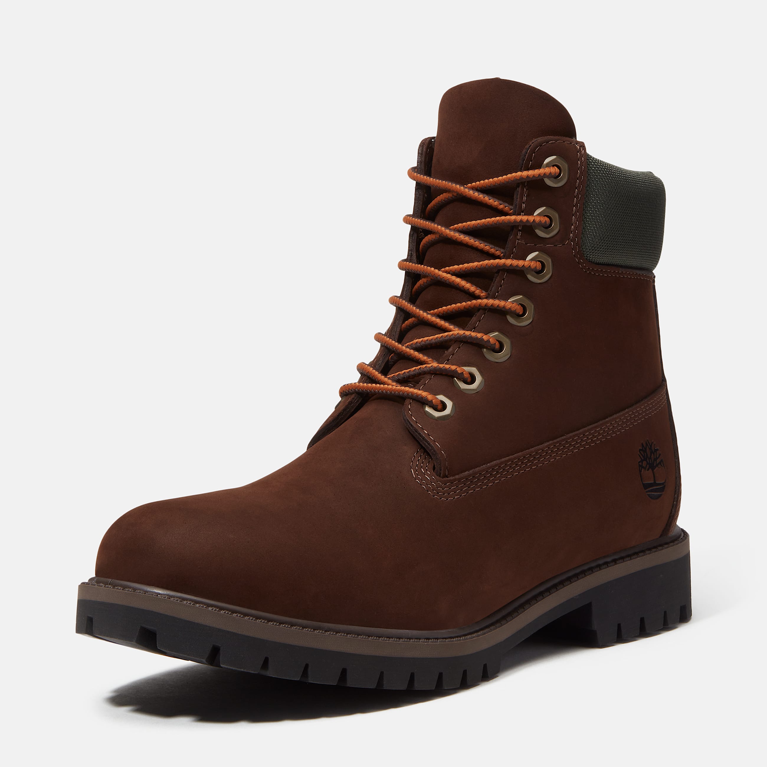Timberland Heritage 6Inch Waterproof Boot for Men in Dark BrownYellow TBL Brown ALT9