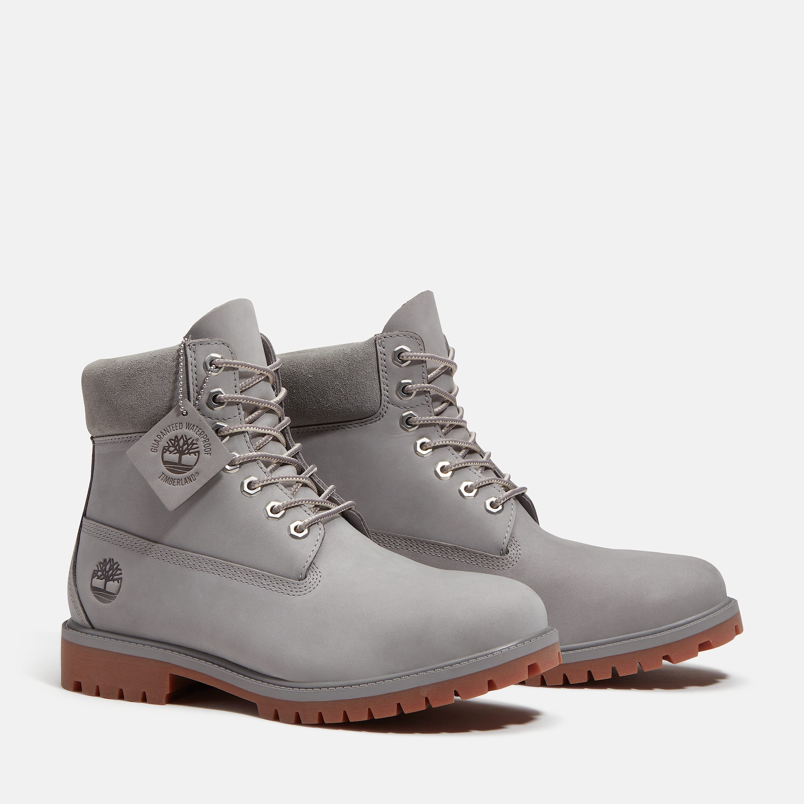 Timberland Heritage 6Inch Waterproof Boot for Men in Grey TBL Grey ALT4