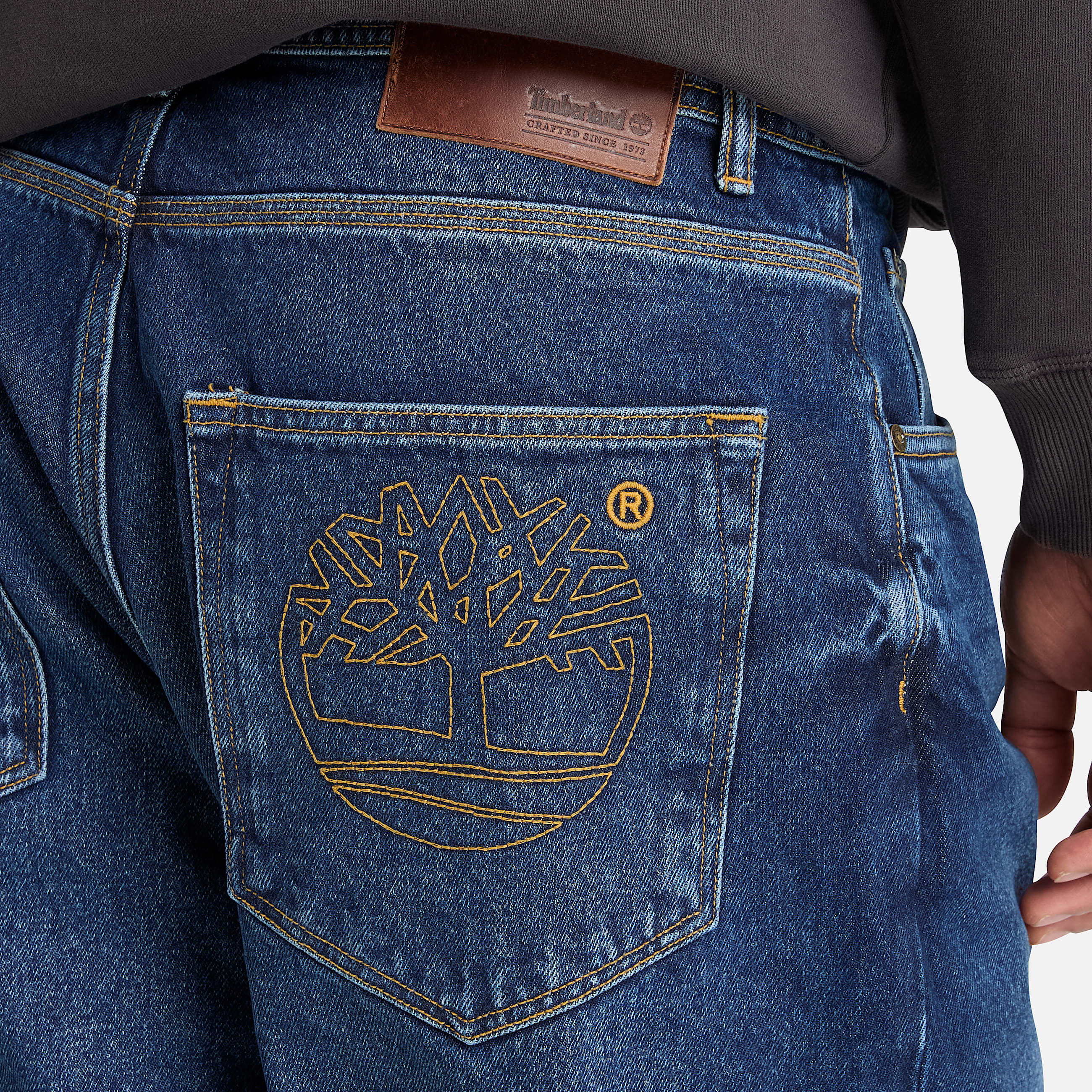 Lstsiddende denimbukser til mnd i mrkebl TBL Bl ALT3