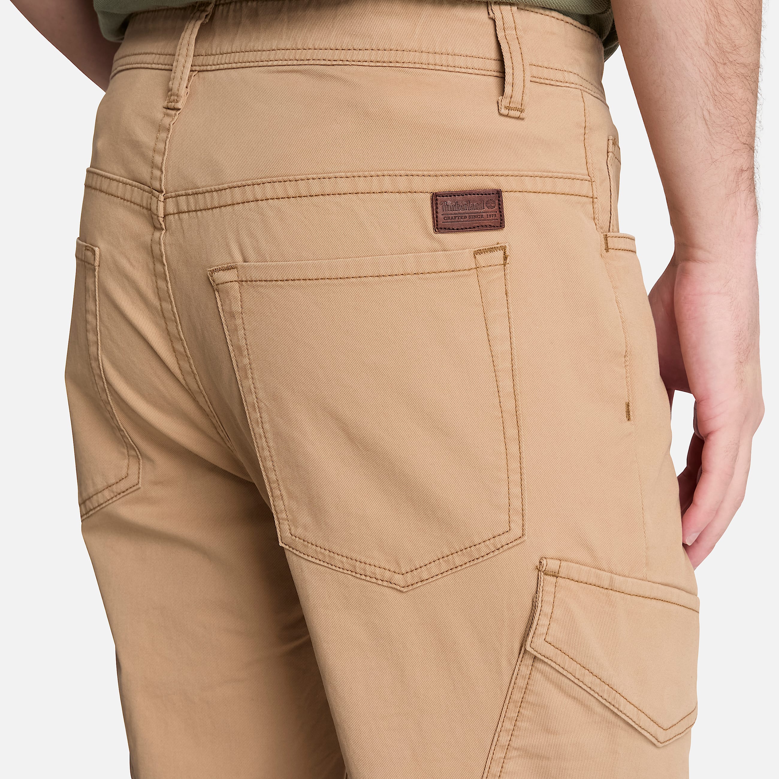 Claremont Slim Twill Chino Trouser for Men in Light Brown TBL Brown ALT3