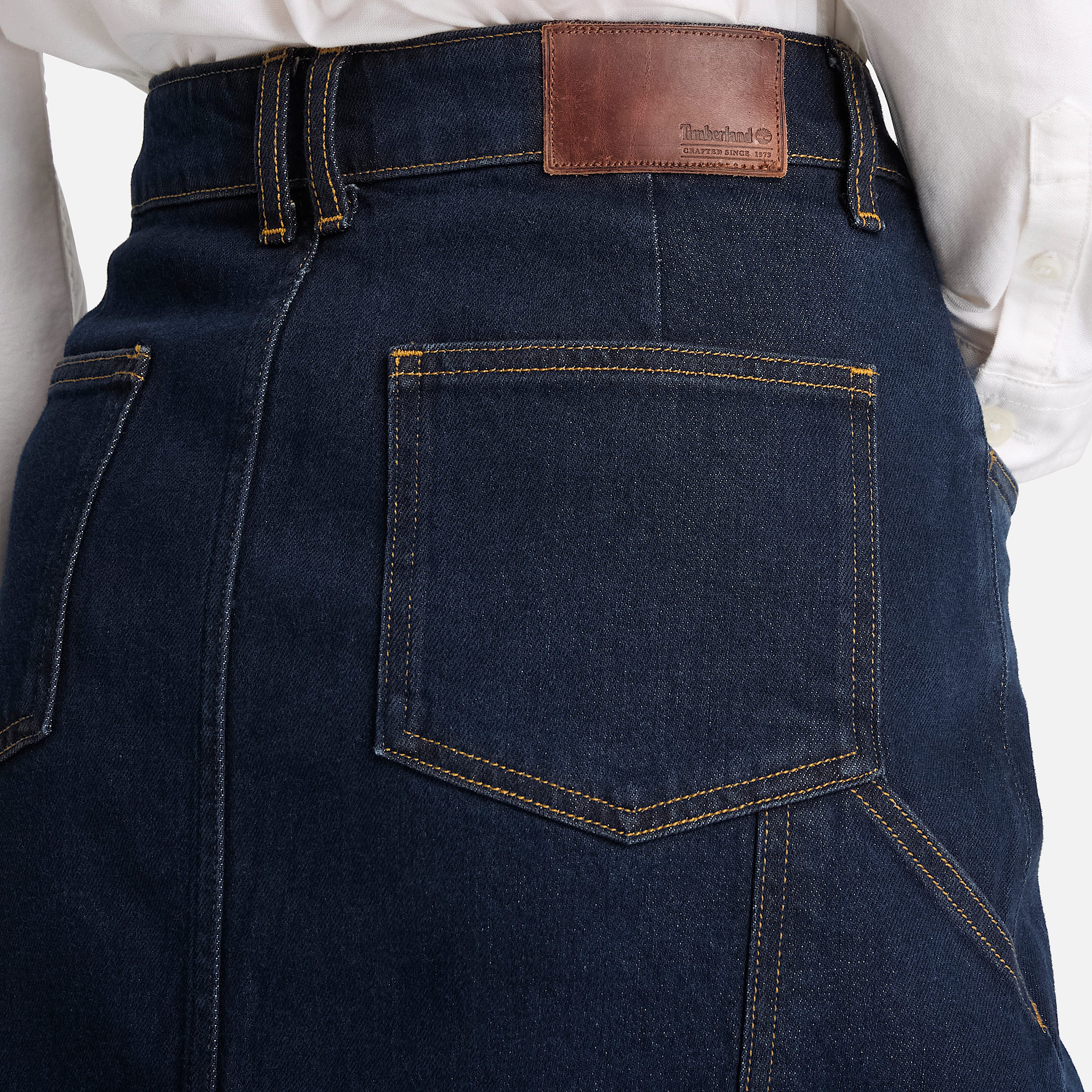 Long Denim Skirt for Women in Dark Blue TBL Blue ALT3