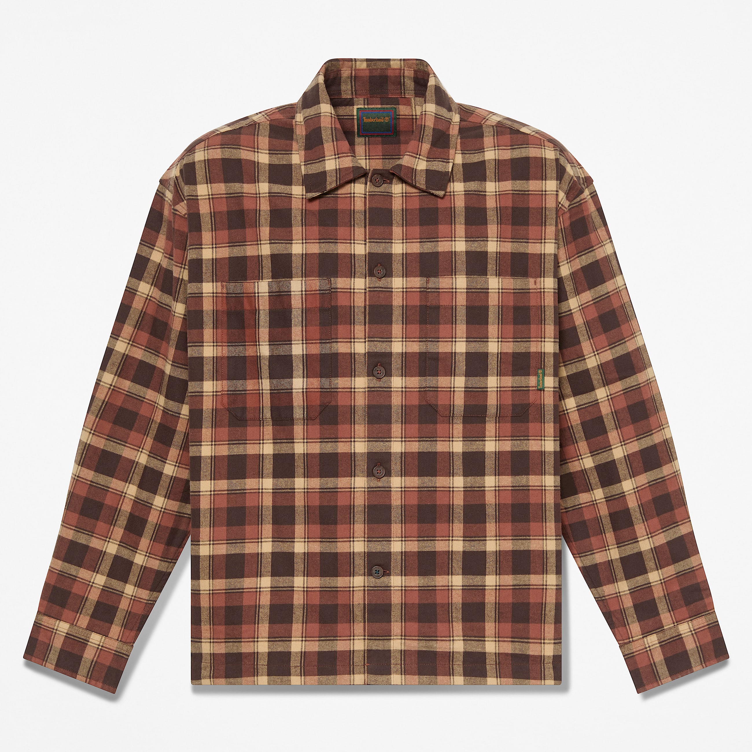 Camisa a cuadros de franela gruesa para hombre en marrn TBL marrn HERO