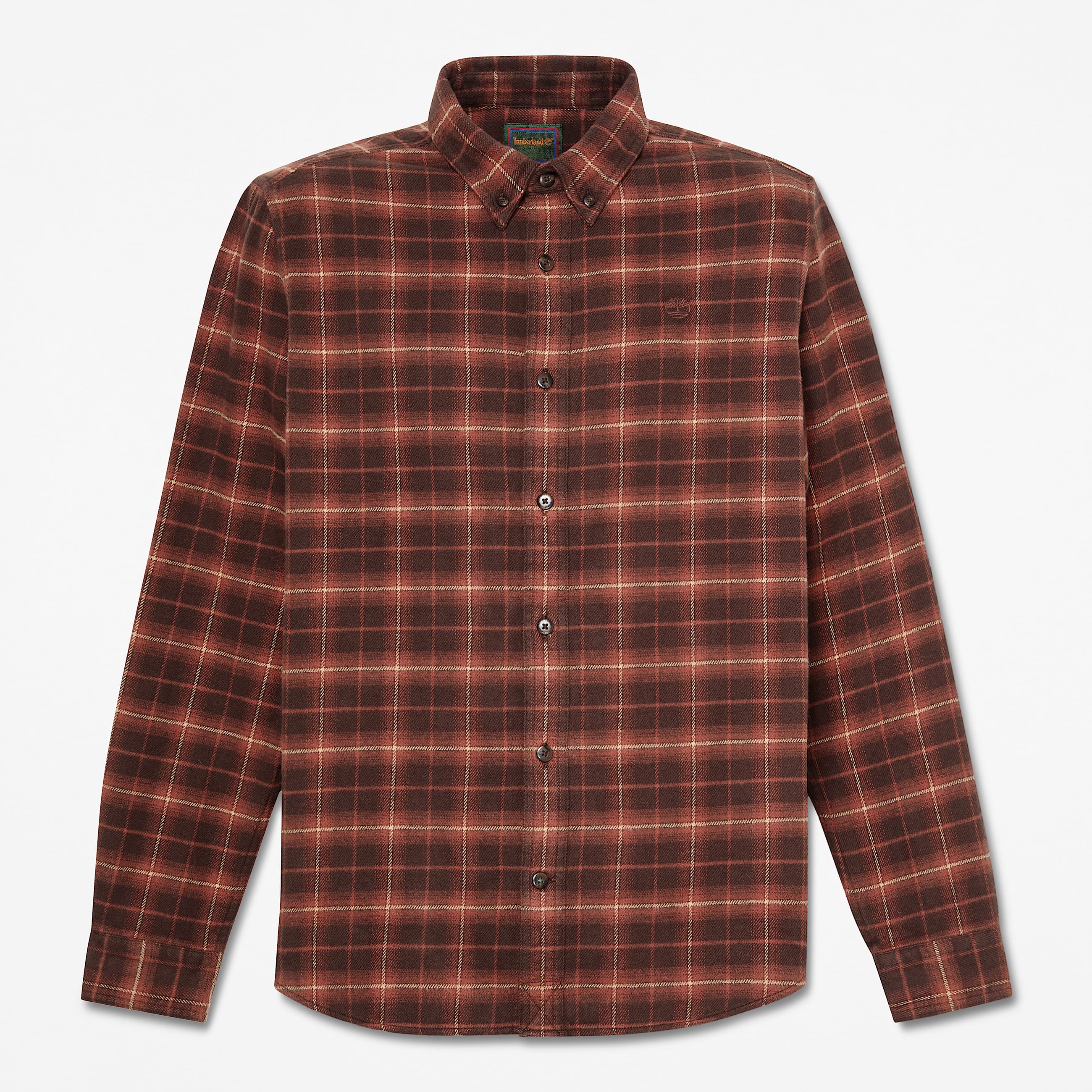 Chemise classique en flanelle  carreaux pour homme en marron fonc TBL marron HERO