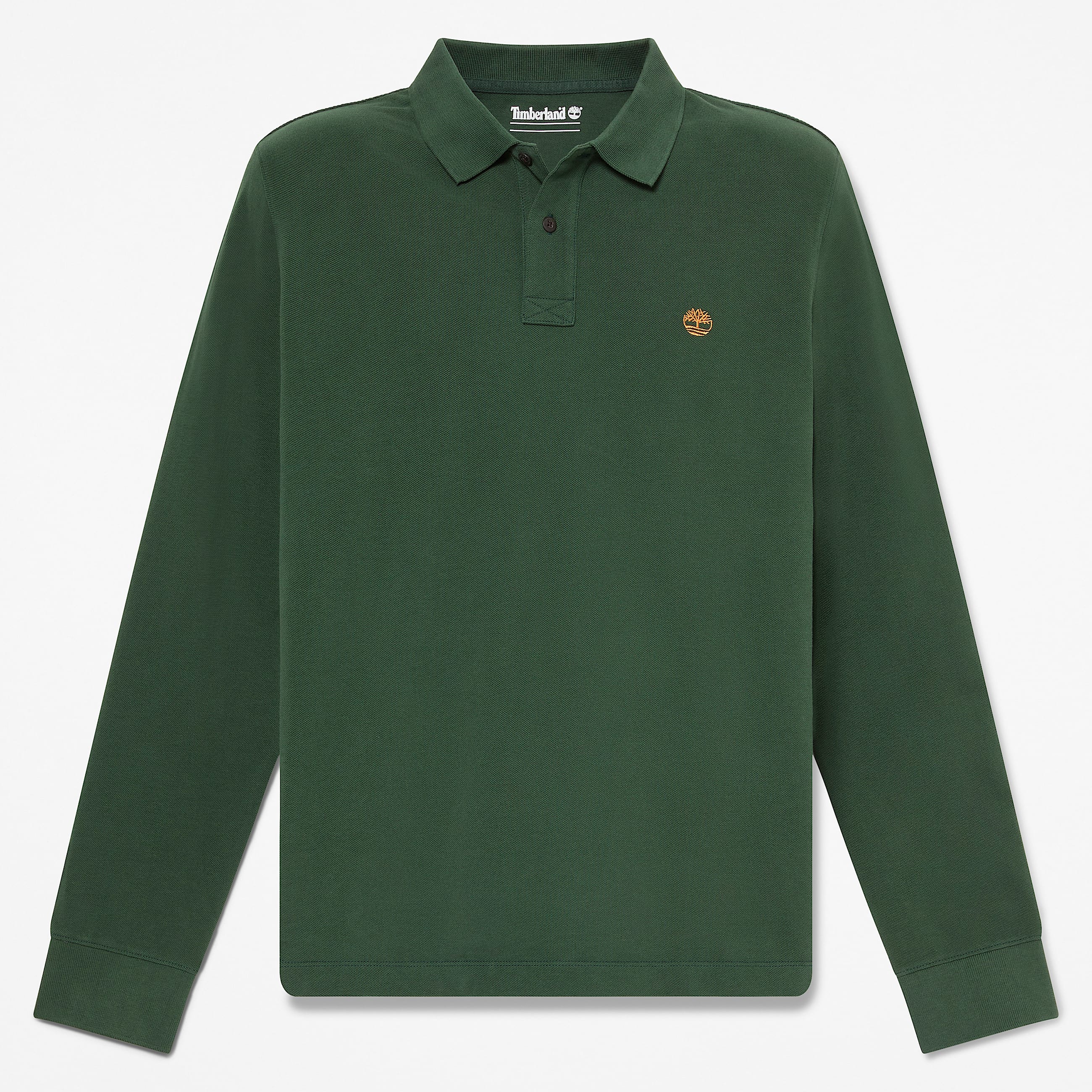 Millers River LongSleeve Polo for Men in Dark Green TBL Green HERO