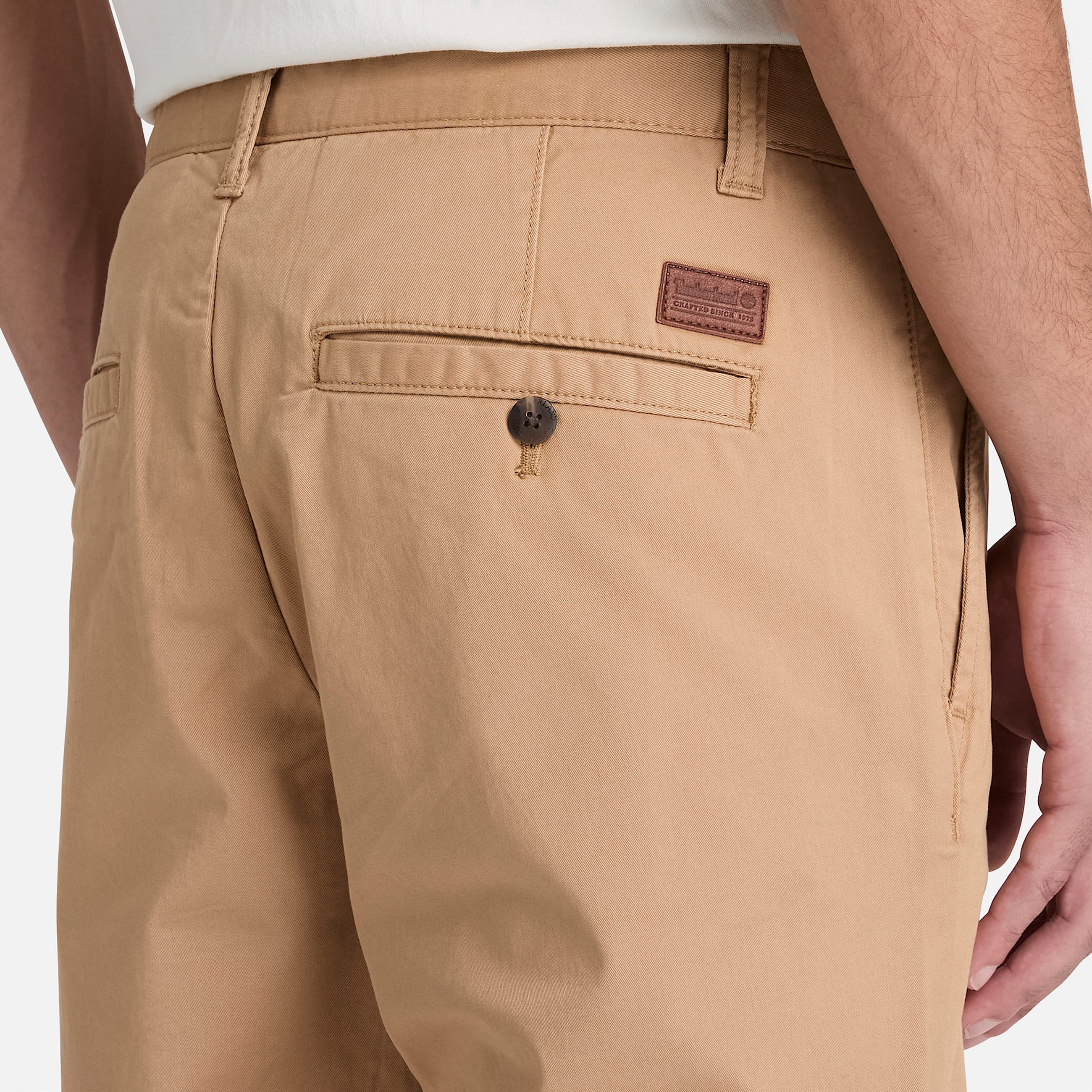 Pantaloni Chino a Gamba Dritta in Twill Claremont da Uomo in marrone chiaro TBL marrone ALT3