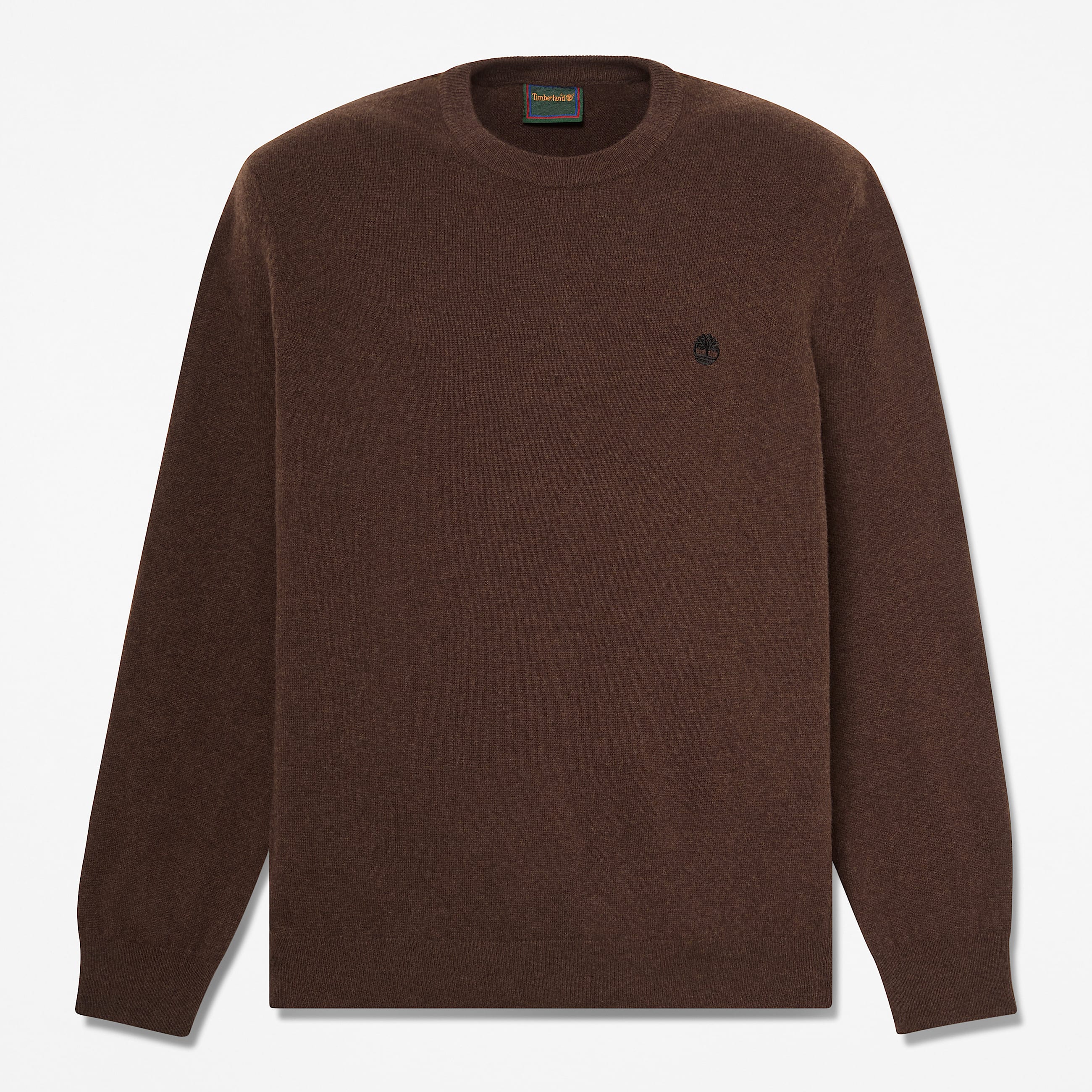 Jaffrey Wool Crewneck Jumper for Men in Dark Brown