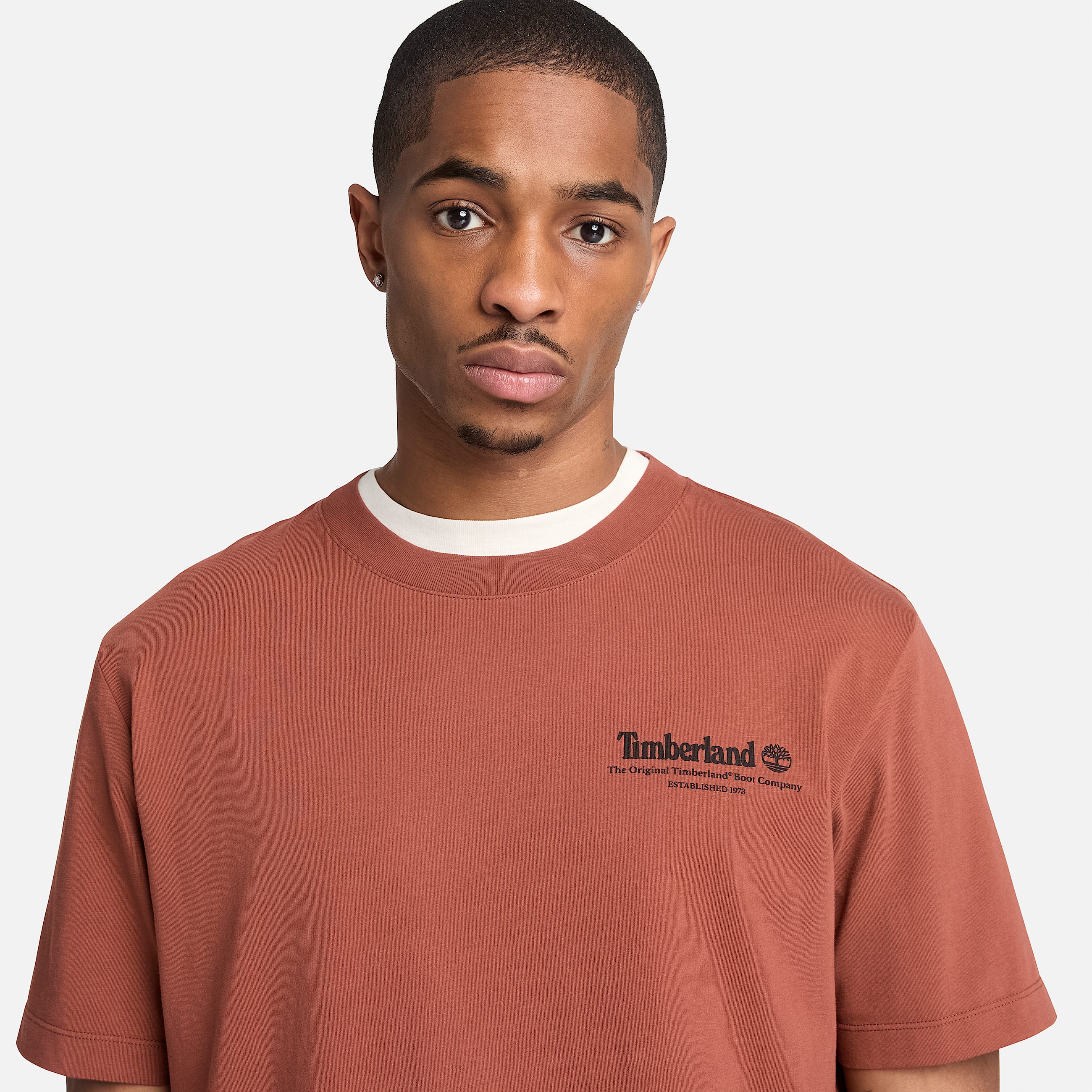 Tshirt  manches courtes et motif Bootmakers pour homme en marron TBL marron ALT3