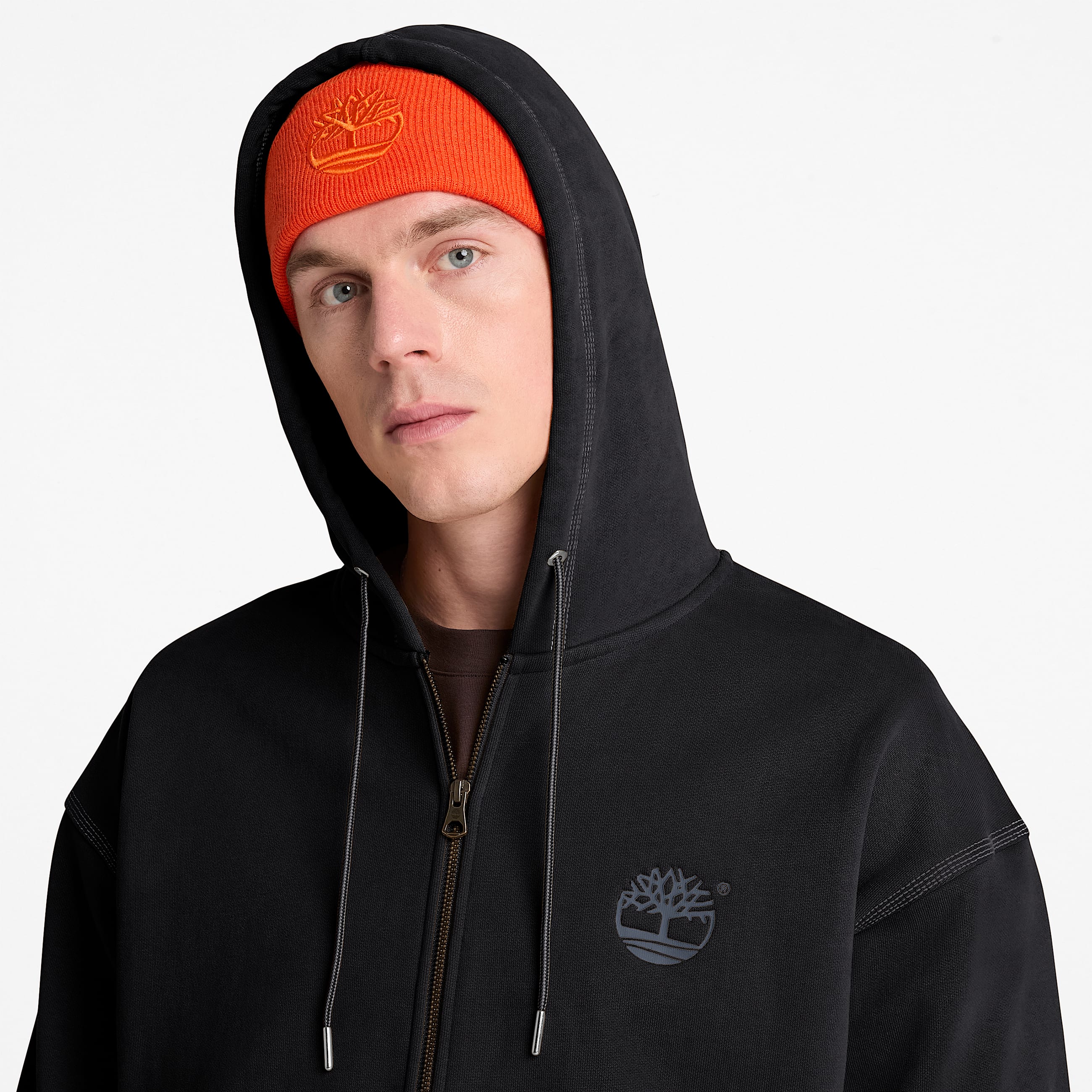Sweat  capuche zipp Iconic pour homme en noir TBL noir ALT3