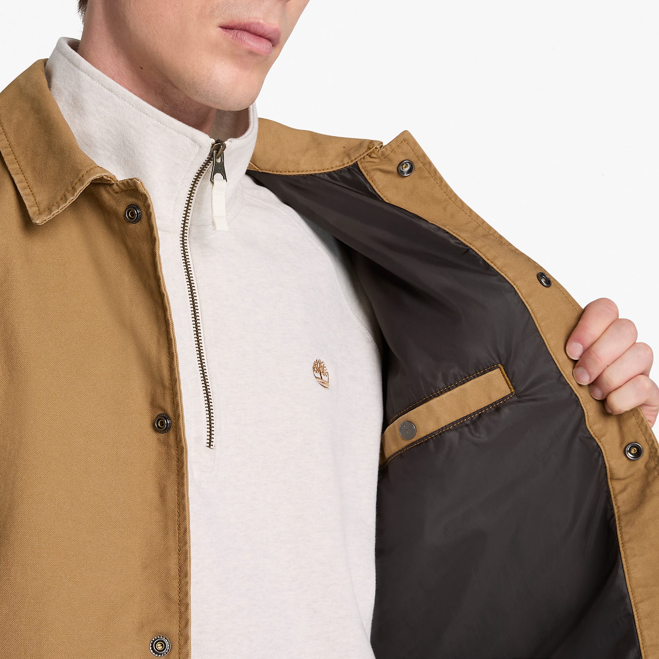 Coach Jacket for Men in Brown TBL Brown ALT3