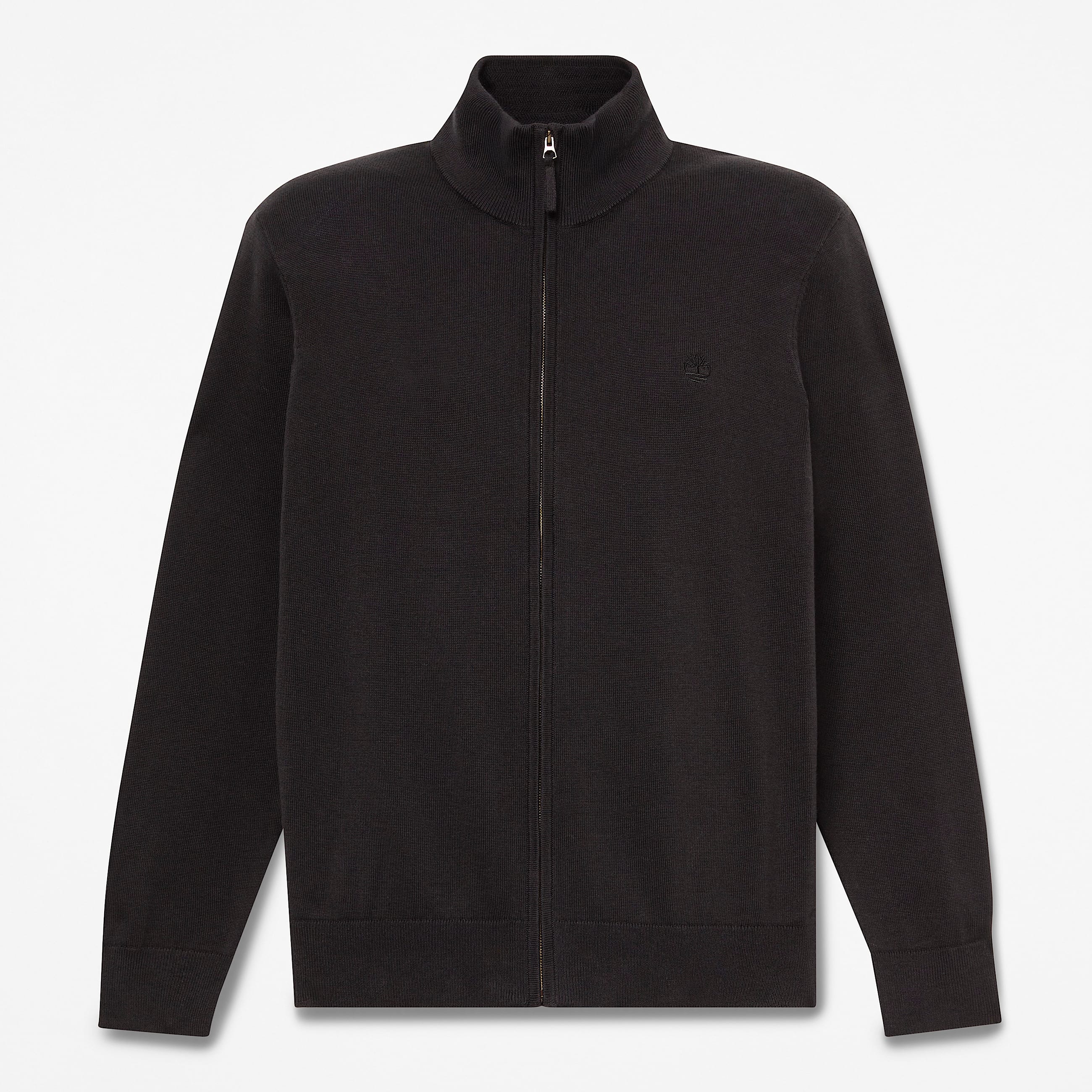 Chaqueta de algodn con cremallera integral Williams River para hombre en negro TBL negro HERO