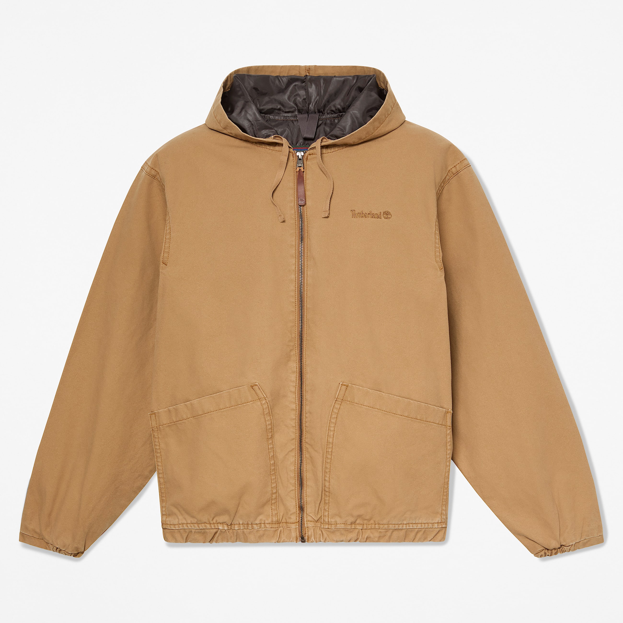 Hooded Canvas Bomber for Men in Brown TBL Brown HERO