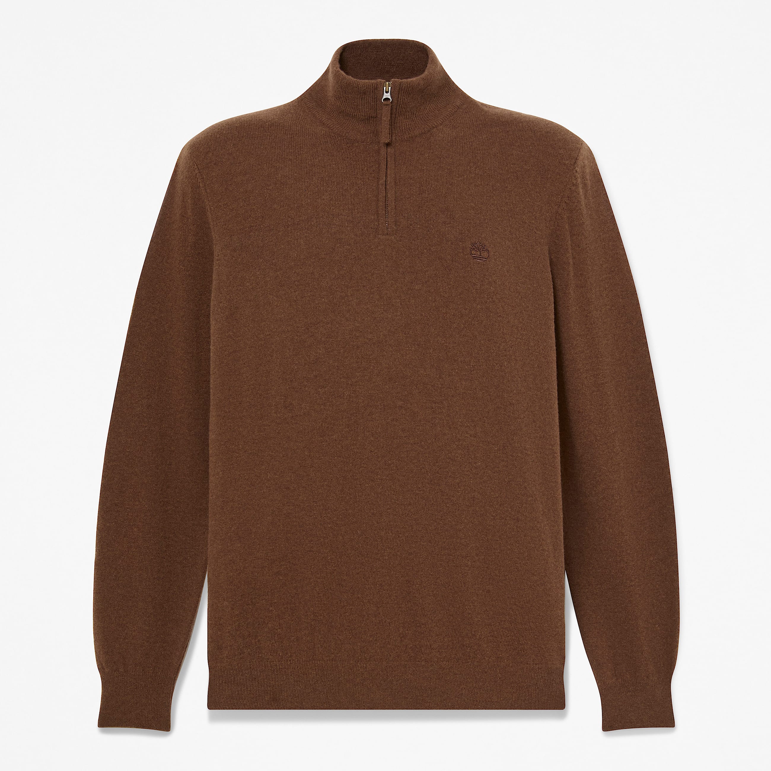 Cohas Brook Pullover aus Merinowolle mit 14Reiverschluss fr Herren in Braun TBL Braun HERO