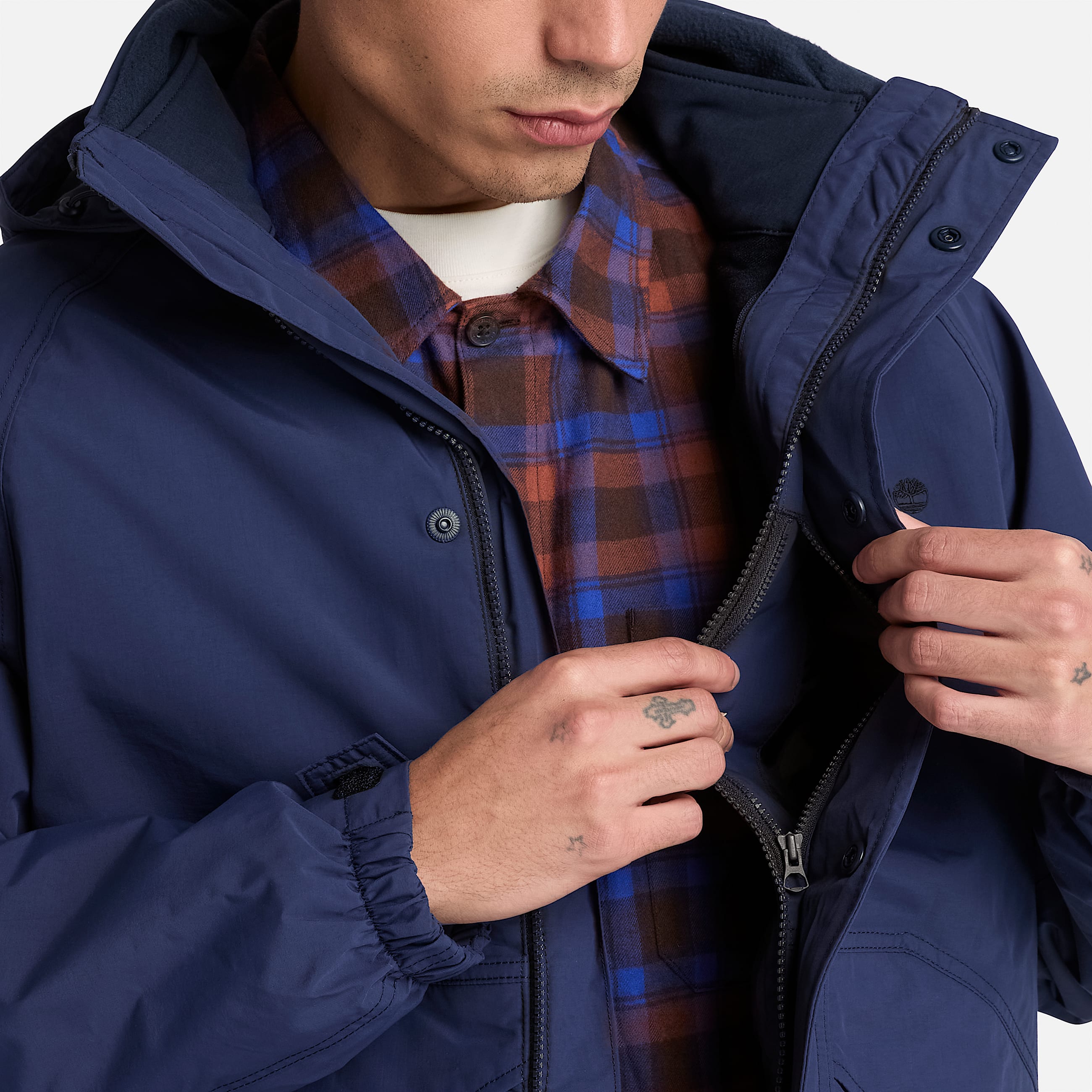 Veste 3en1 impermable pour homme en bleu fonc TBL bleu ALT3