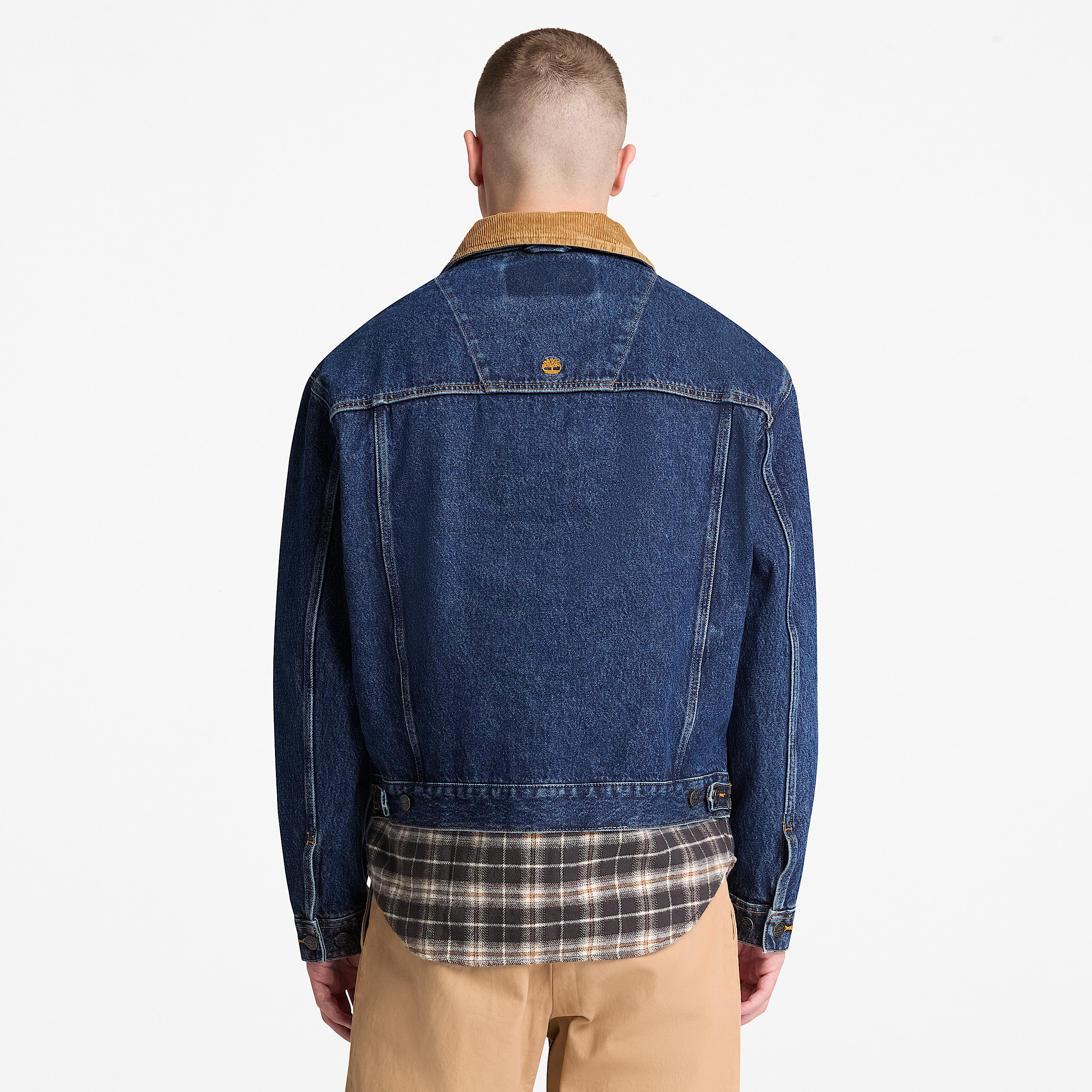 Denim Trucker Jacket for Men in Dark Blue TBL Blue ALT8