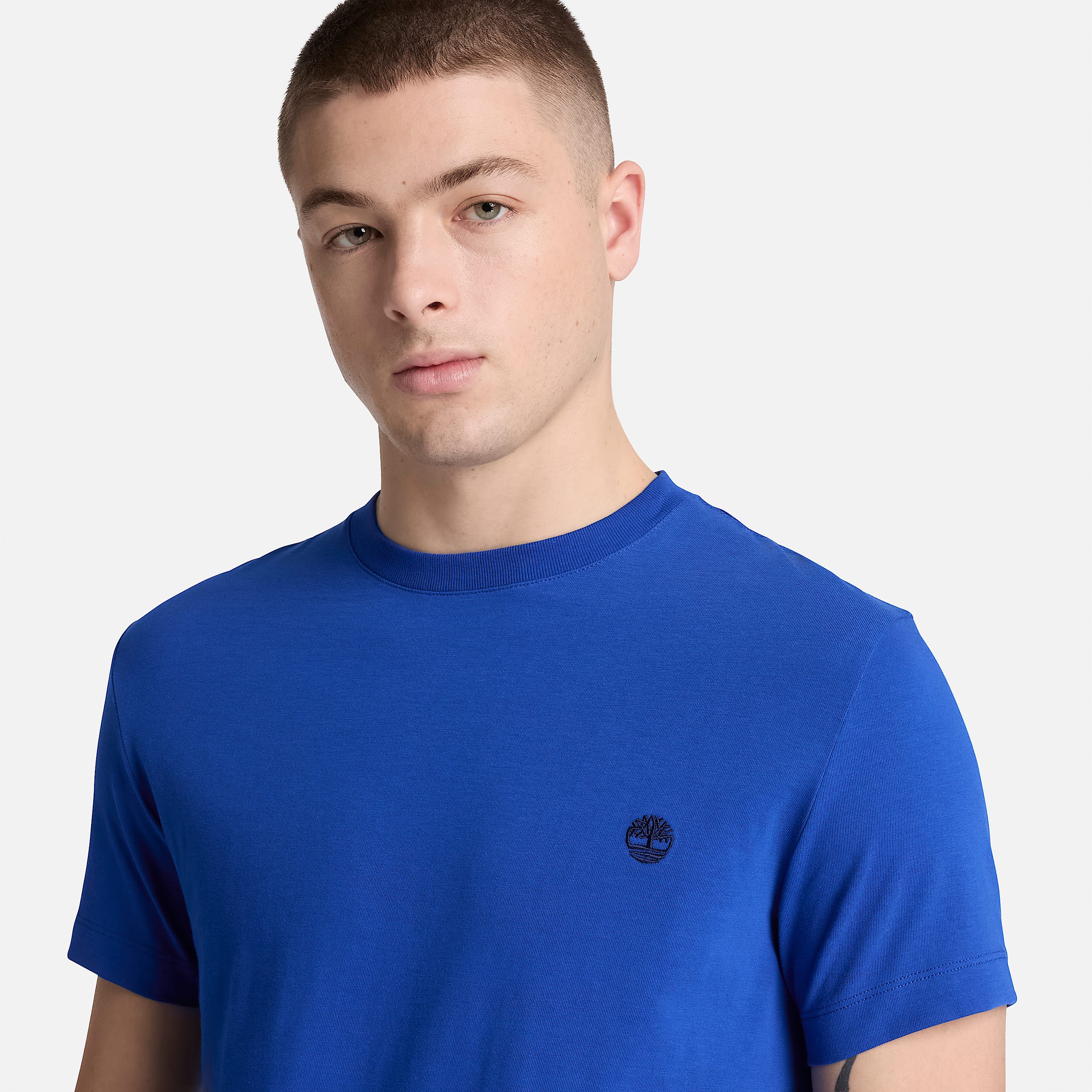 Tshirt Slim a Maniche Corte Dunstan River da Uomo in blu TBL blu ALT3