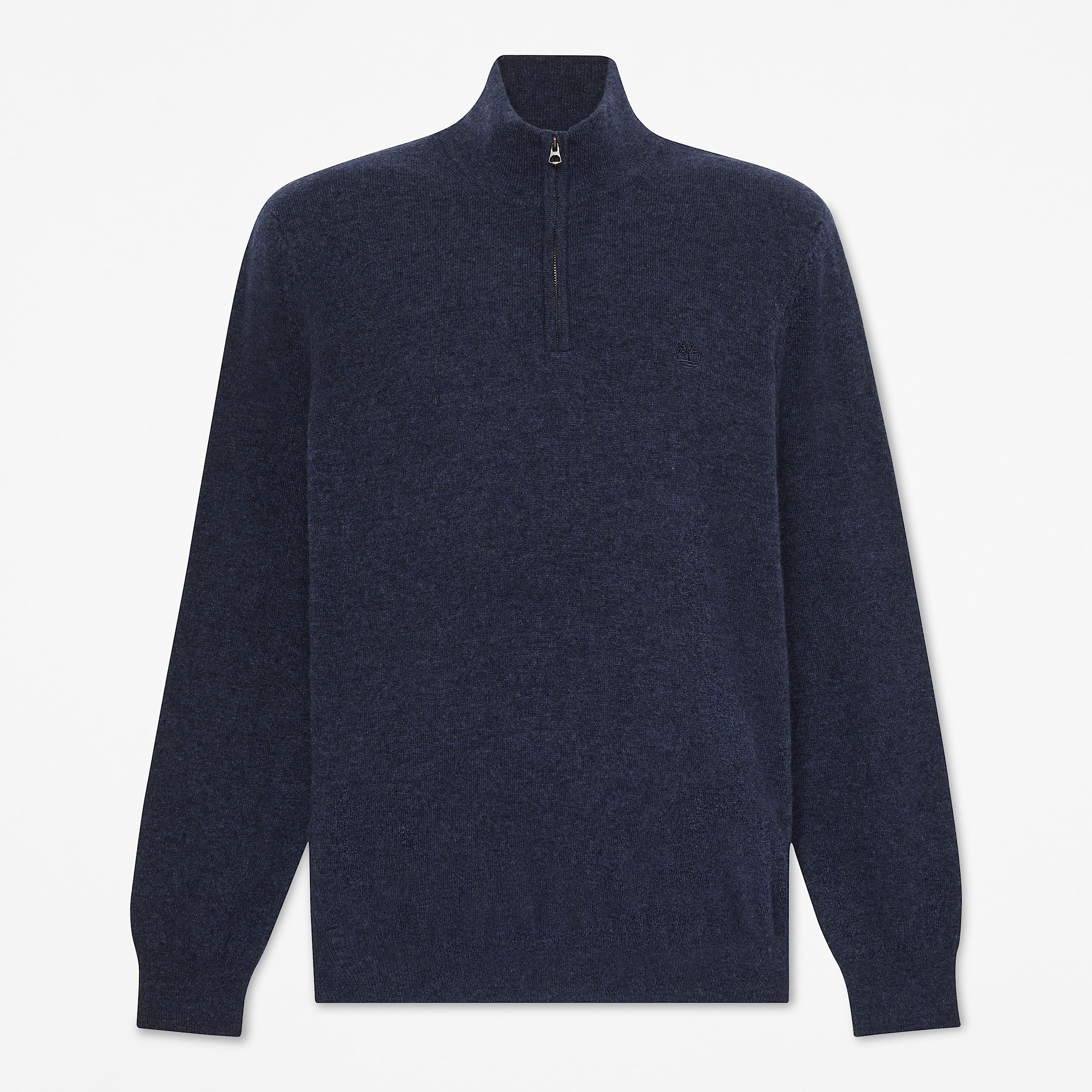 Jaffrey Wool Quarter-Zip Jumper for Men in Dark Blue