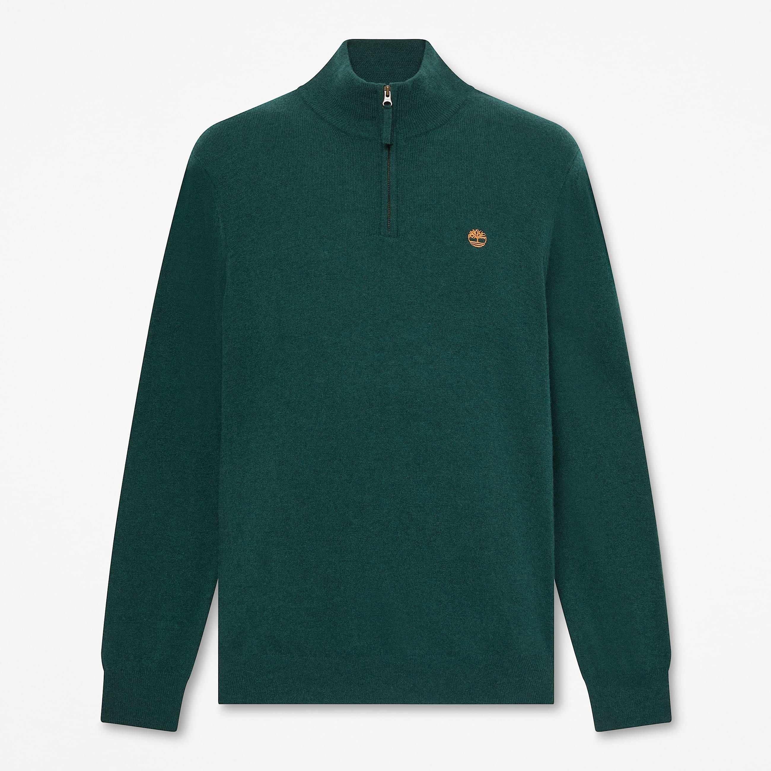 Jersey de lana merina con cremallera de 14 Cohas Brook para hombre en verde oscuro TBL verde HERO