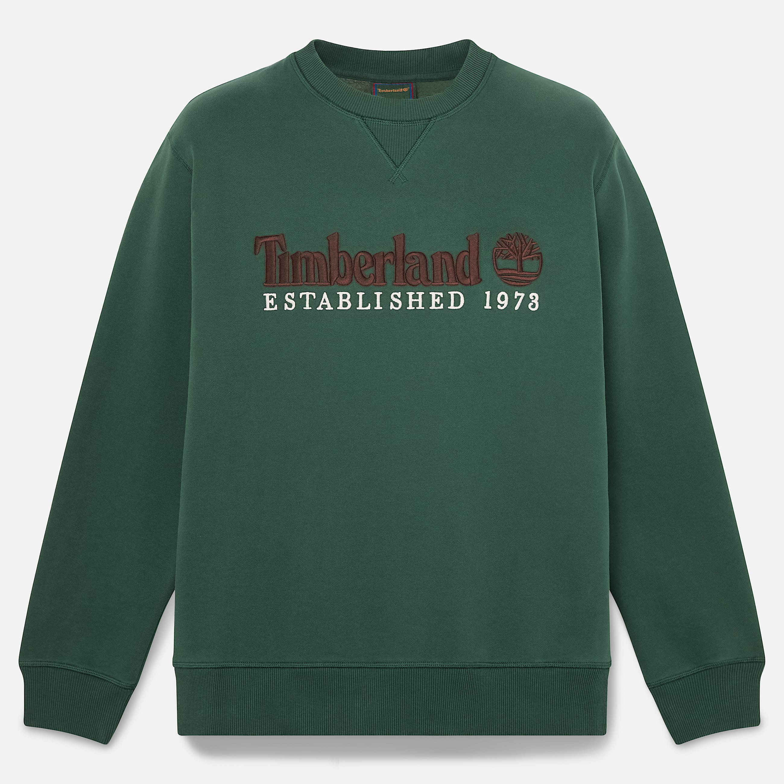 Sweat  col rond et logo brod Established 1973 pour homme en vert fonc TBL Verte HERO