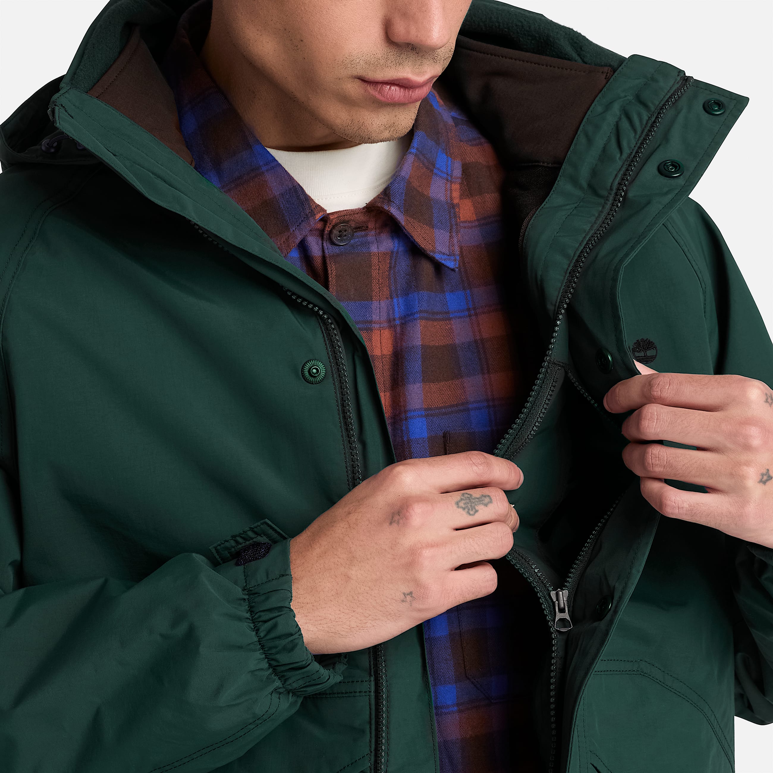 Wasserdichte 3in1Jacke fr Herren in Dunkelgrn TBL Grn ALT3