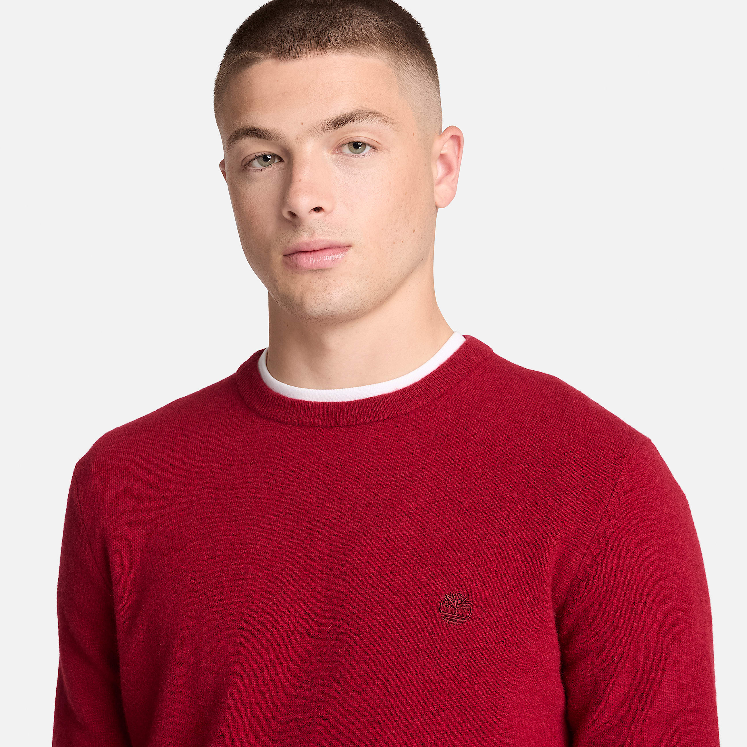 Cohas Brook Pullover mit Rundhalsausschnitt aus Merinowolle fr Herren in Rot TBL Rot ALT3