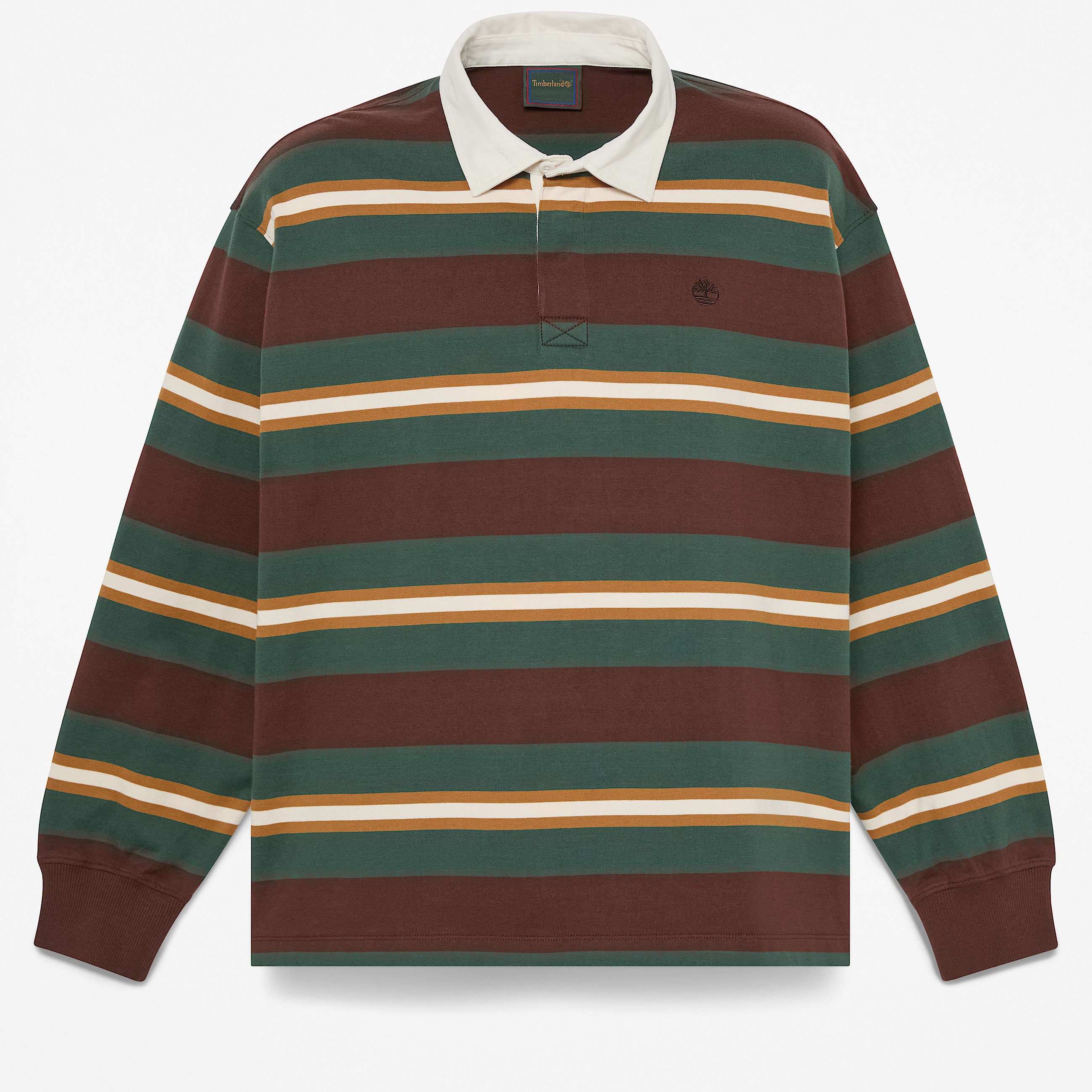 Polo de rugby de manga larga para hombre en marrn oscuro TBL marrn HERO