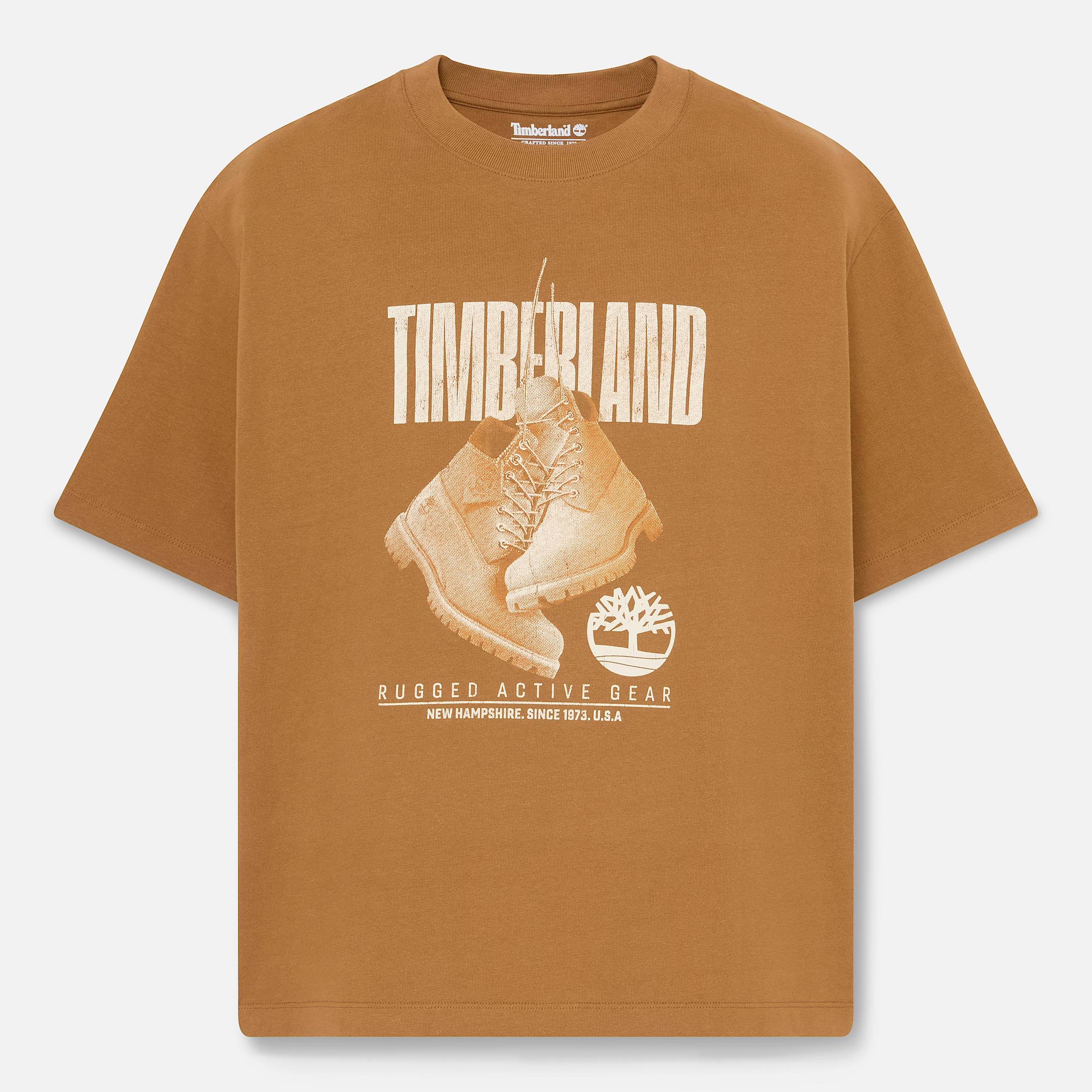 Rugged Boot ShortSleeve TShirt for Men in Dark Yellow TBL Yellow HERO