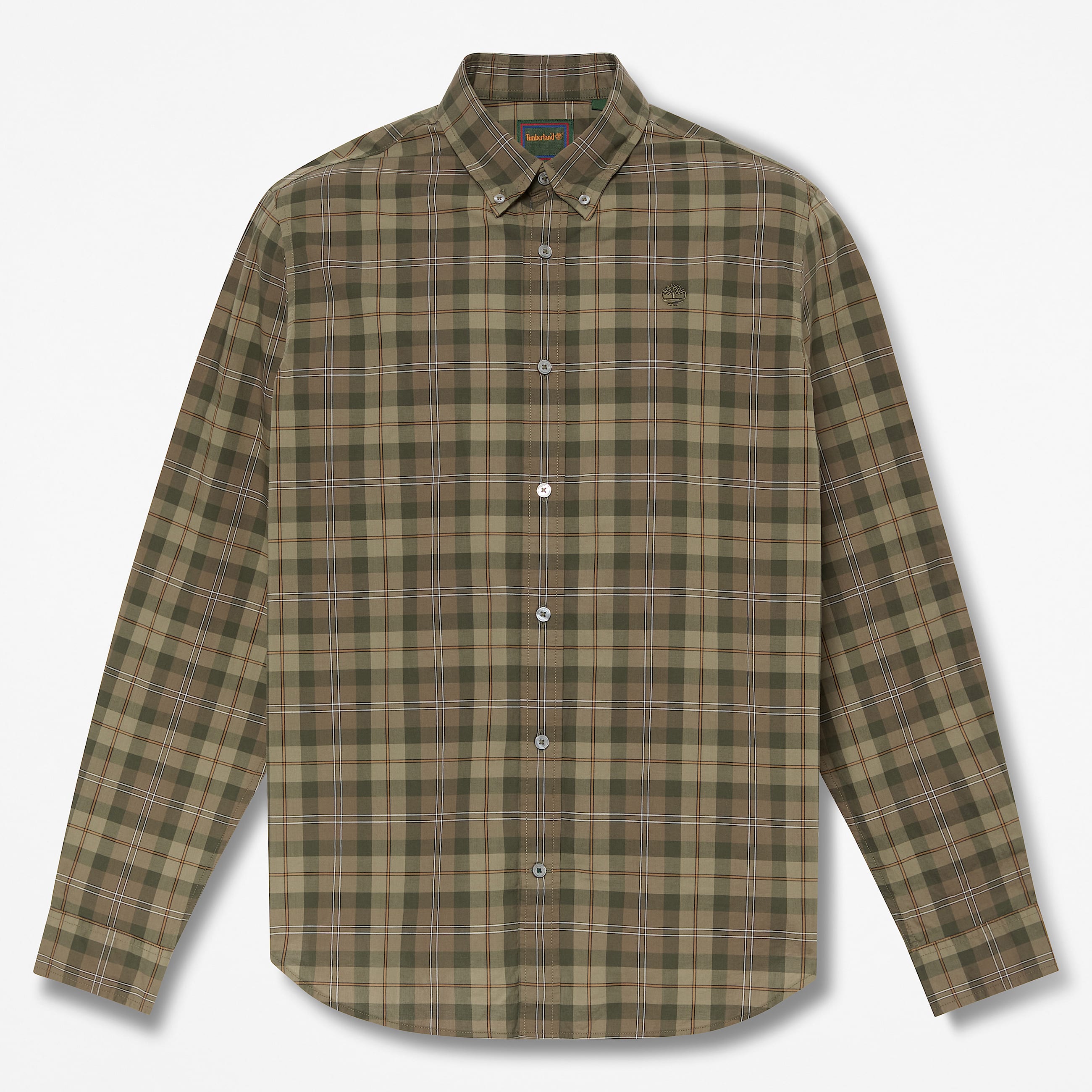 Camicia a Quadri in Popeline Vestibilit Regular da Uomo in verde TBL verde HERO