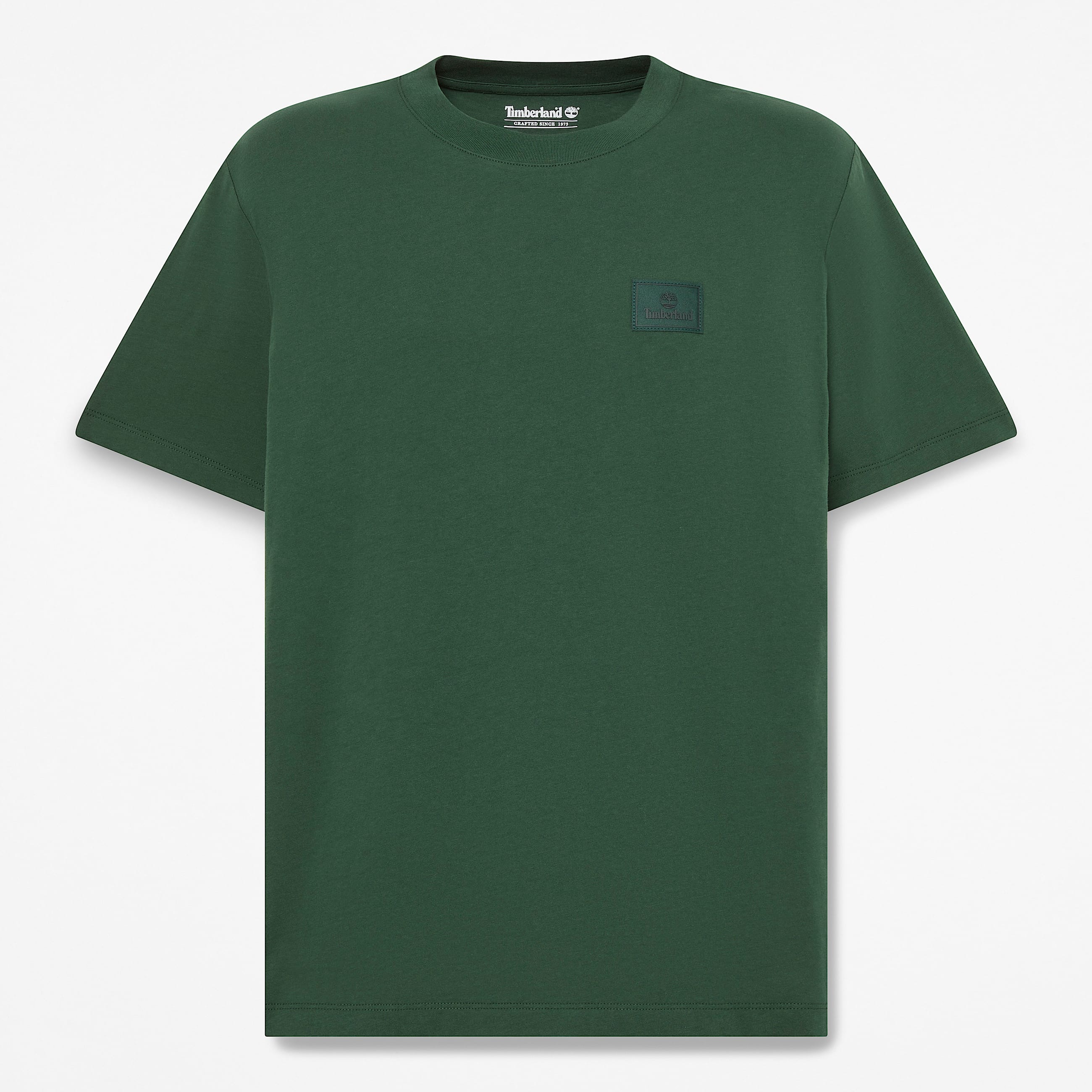 Tshirt a Maniche Corte con Targhetta in Silicone da Uomo in verde scuro TBL verde HERO
