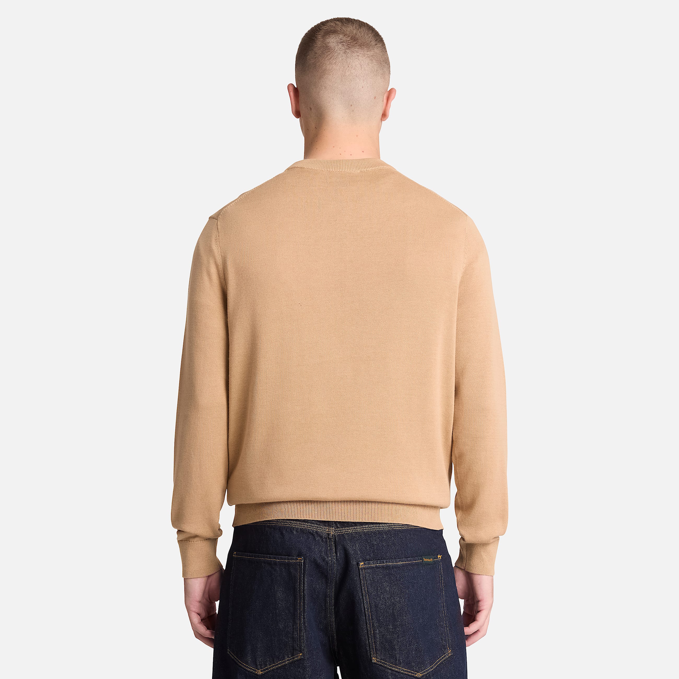 Williams River Cotton Crewneck Jumper for Men in Light Brown TBL Brown ALT8