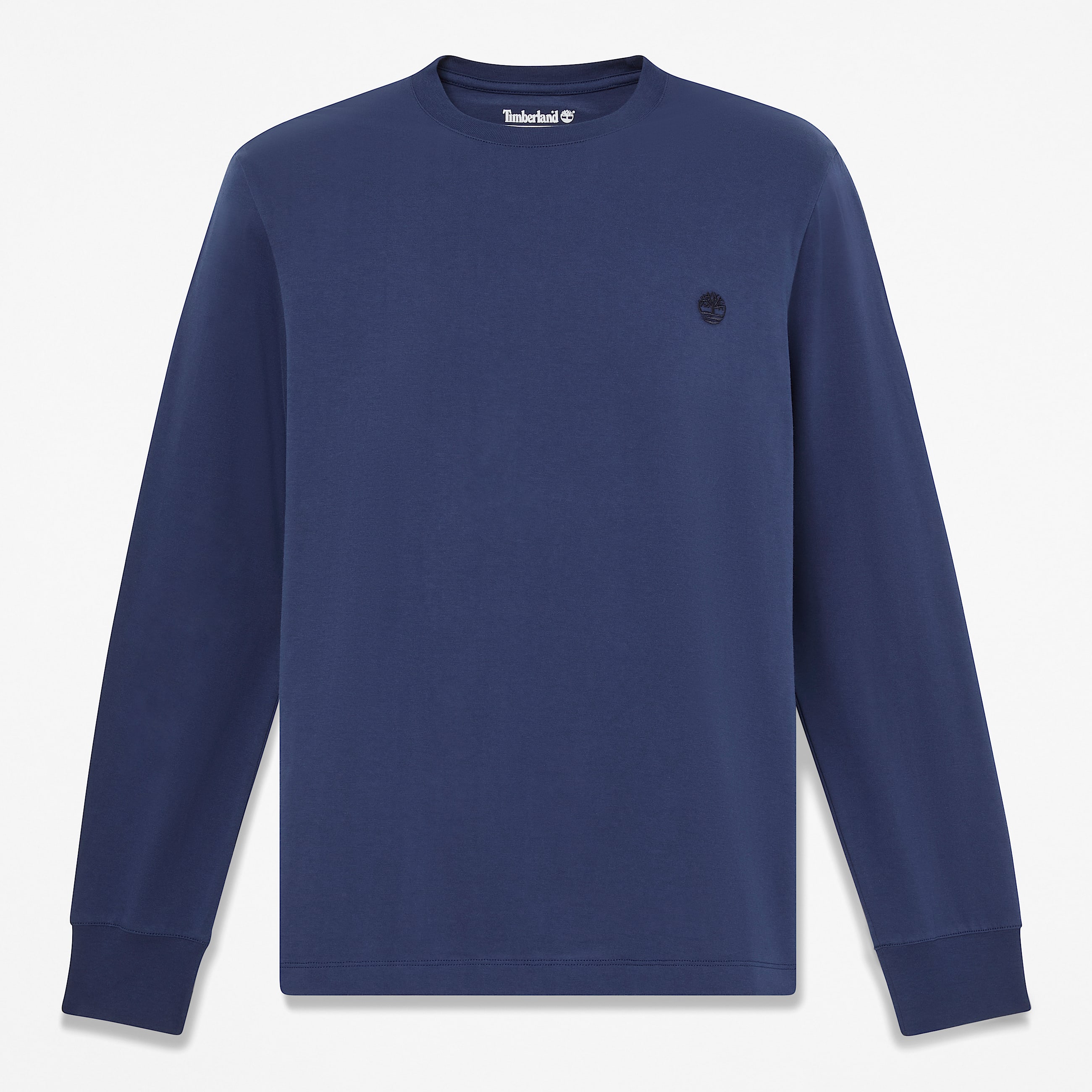 Dunstan River Slim Embroidered LongSleeve TShirt for Men in Dark Blue TBL Blue HERO