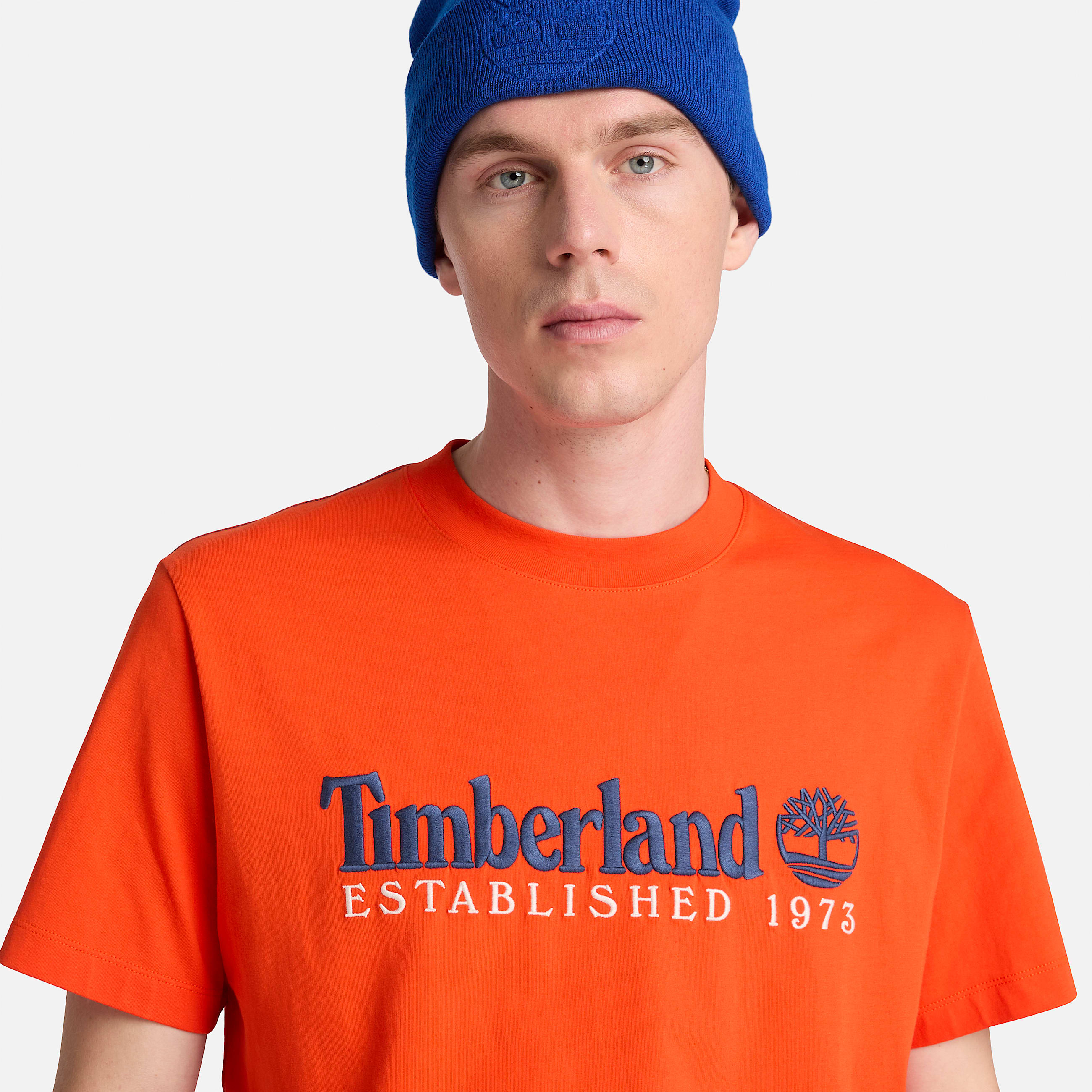 Tshirt a Maniche Corte con Ricamo Established 1973 da Uomo in arancione TBL arancione ALT3