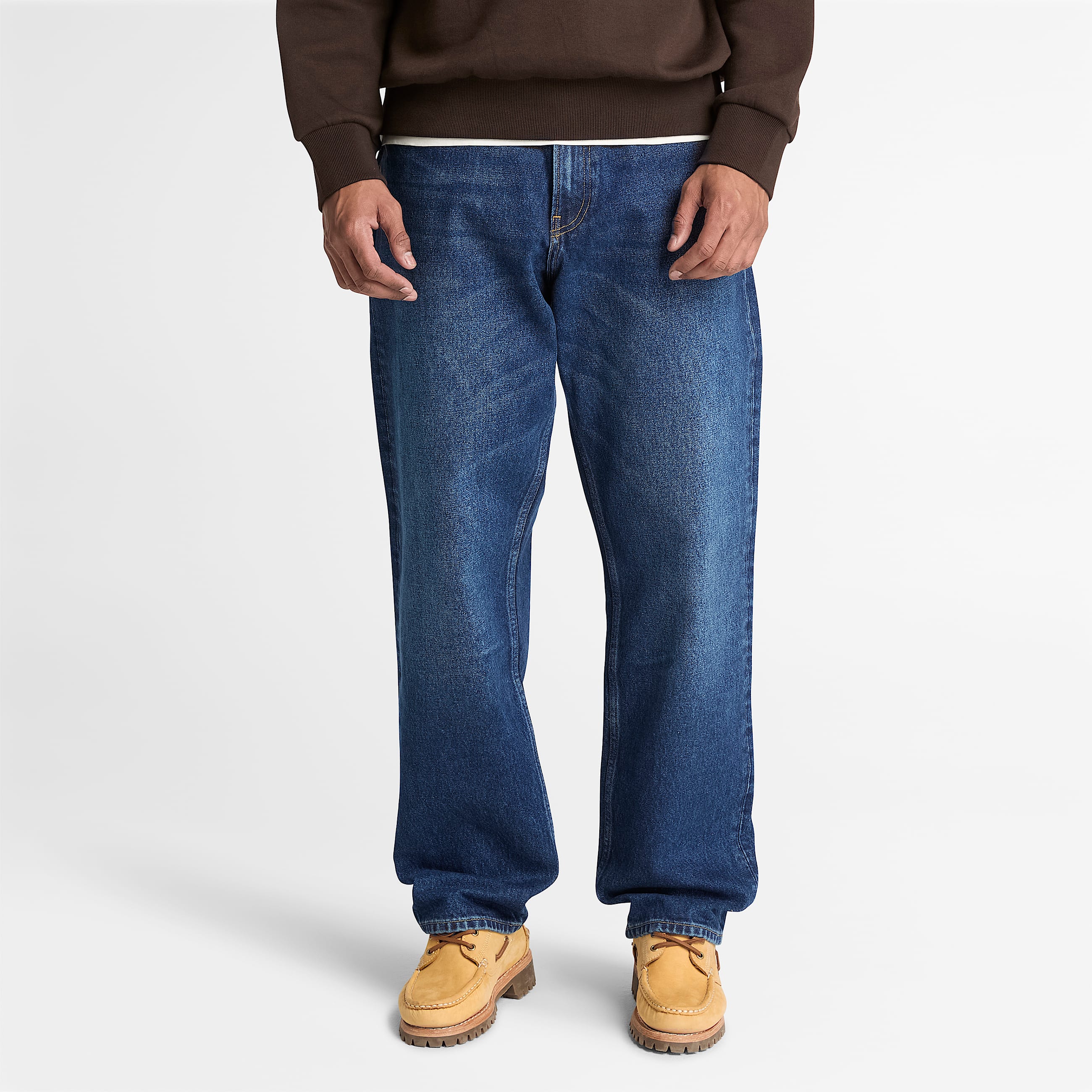 Relaxed Denim Trouser for Men in Dark Blue TBL Blue ALT1